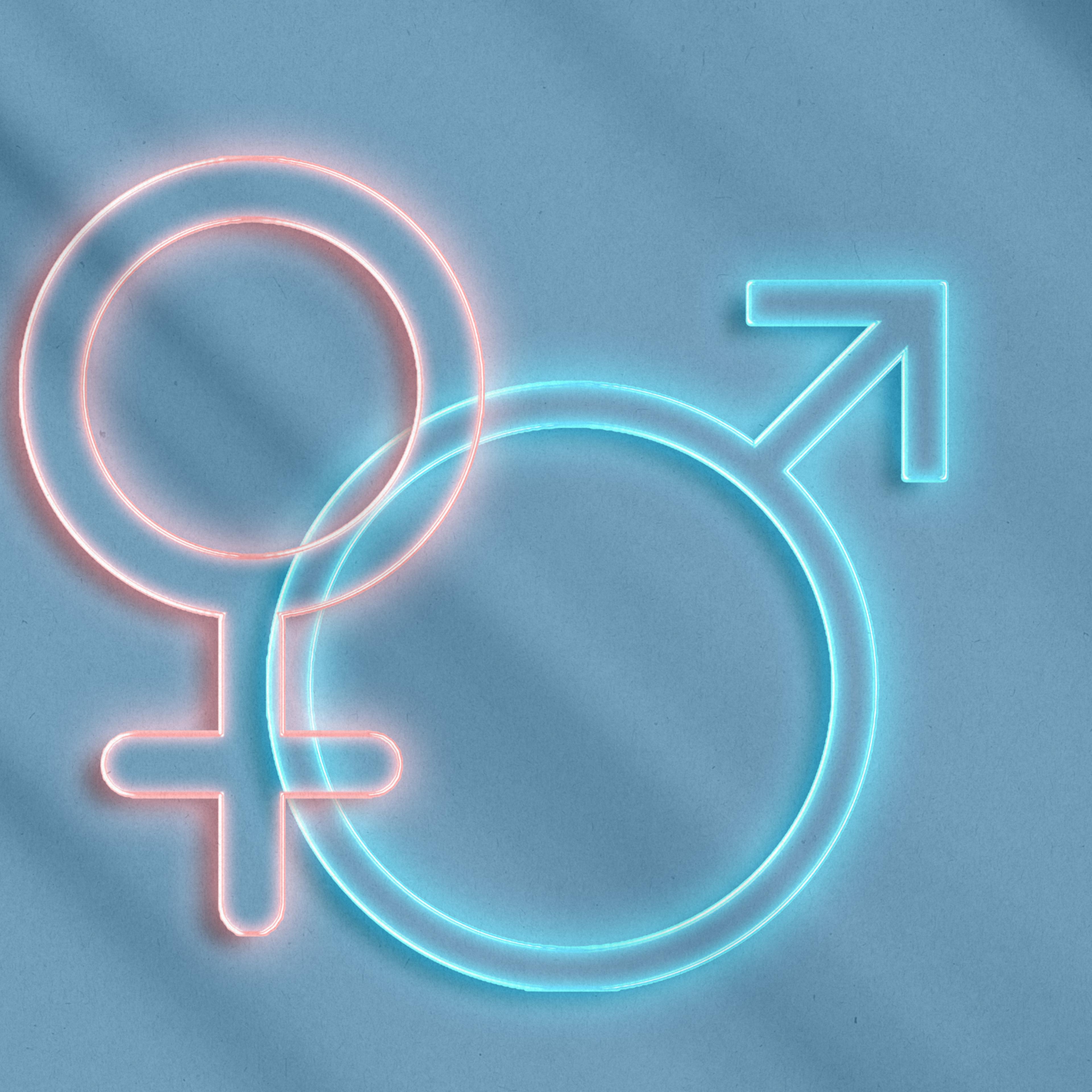 male female gender symbols in paper work