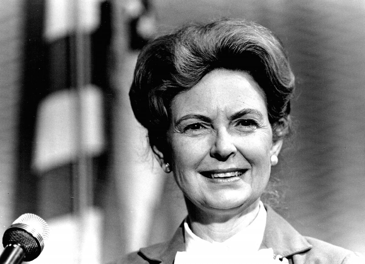 FEB 7 1984, FEB 8 1984; Phyllis Schlafly at the State house pressroom;