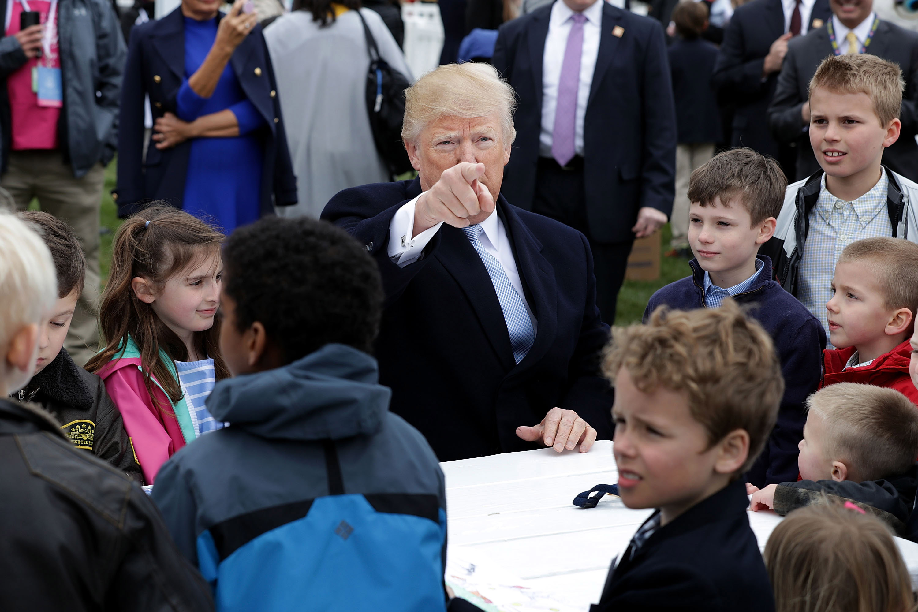 Donald Trump at the White House Easter Egg Roll
