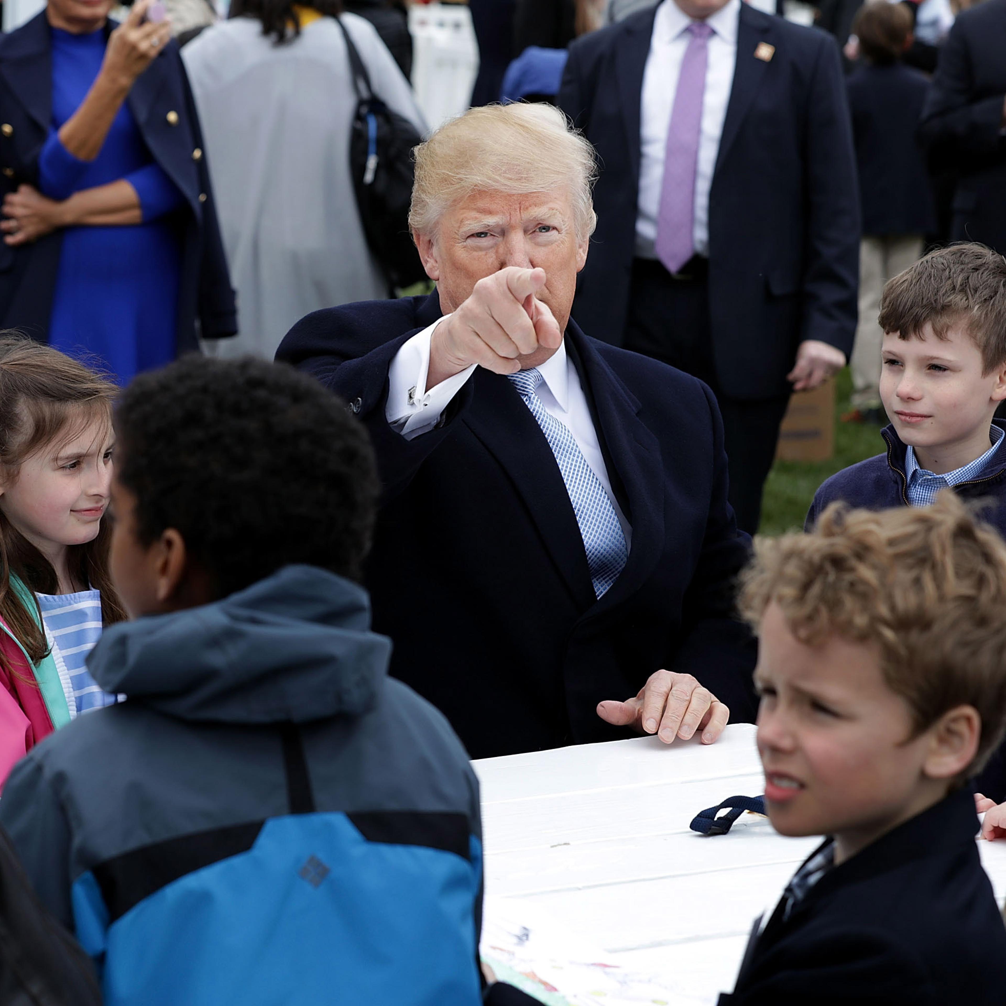 Donald Trump at the White House Easter Egg Roll