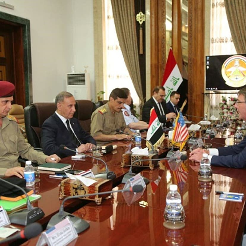 United States Secretary of Defense Ashton Carter in Iraq