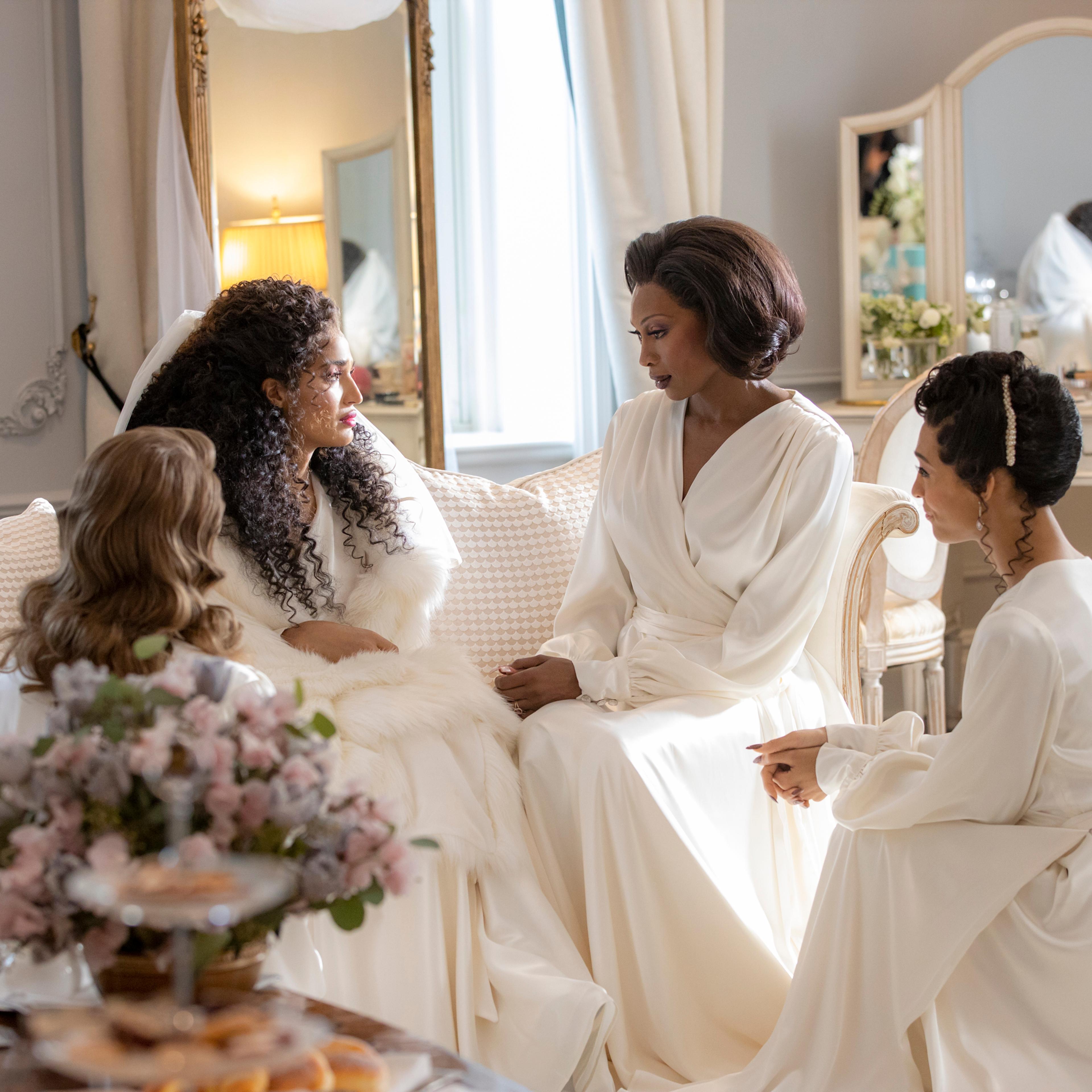 POSE -- "Something Old, Something New" -- Season 3, Episode 6 (Airs May 30) Pictured: Indya Moore as Angel, Dominique Jackson as Elektra, Mj Rodriguez as Blanca. CR: Eric Liebowitz/FX