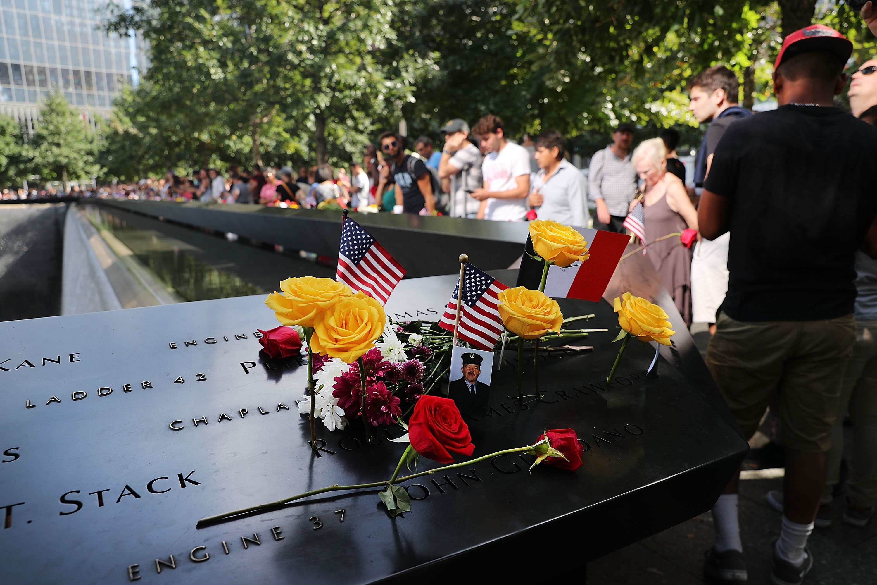 15th Anniversary Of 9/11 Attacks Commemorated At World Trade Center Memorial Site