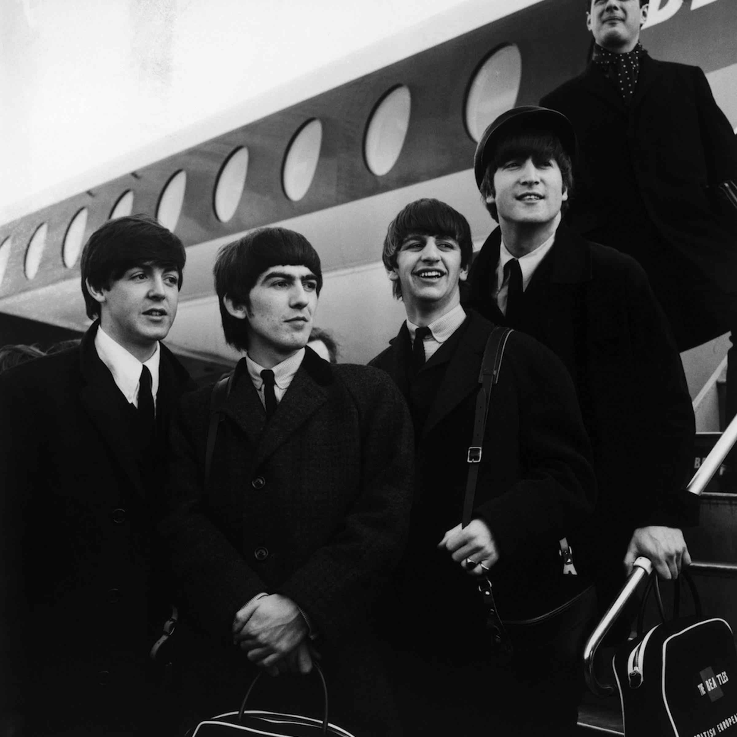 The Beatles at London Airport, February 1964