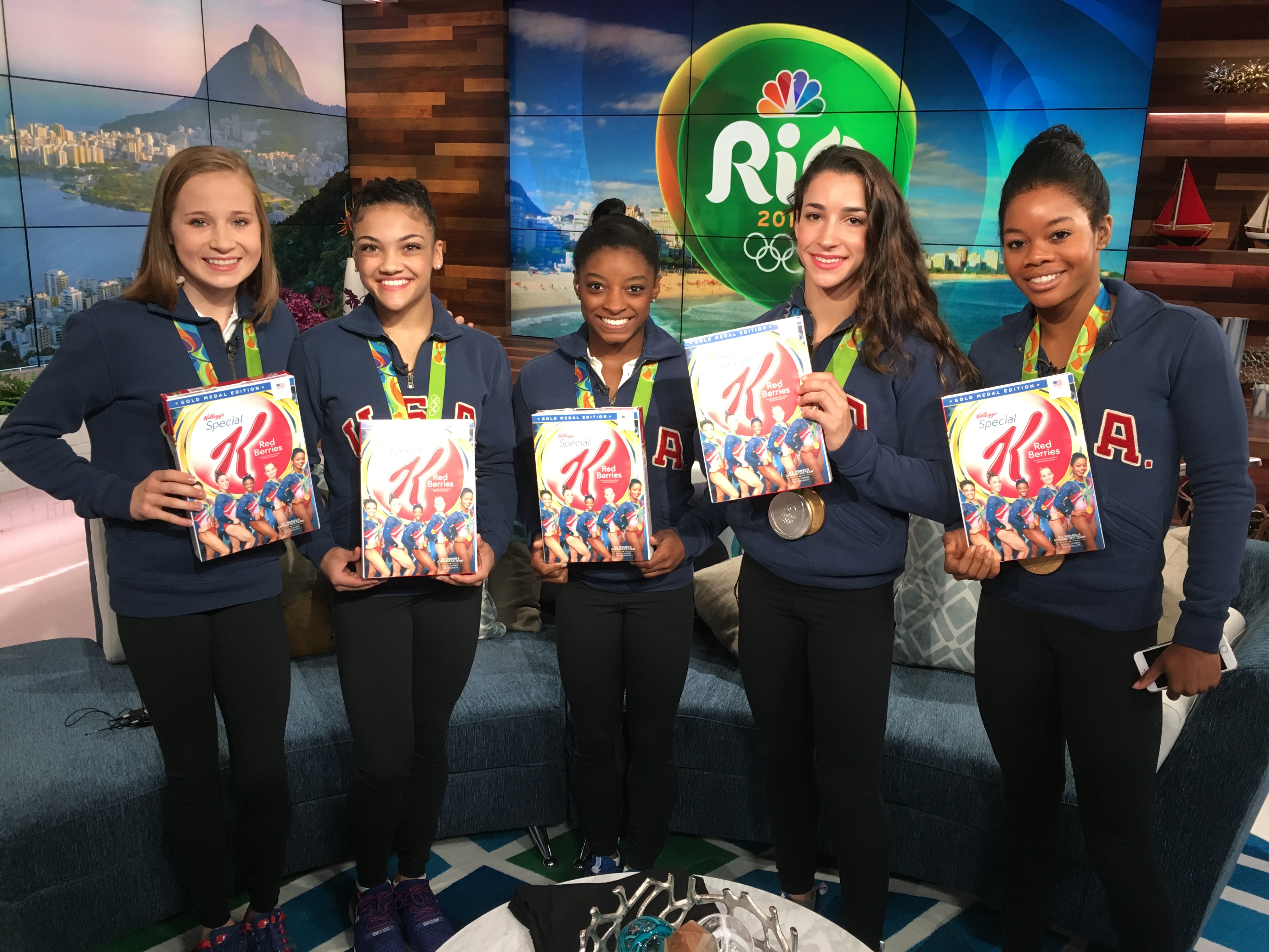 The Final Five unveiled the boxes on Friday during the TODAY show.