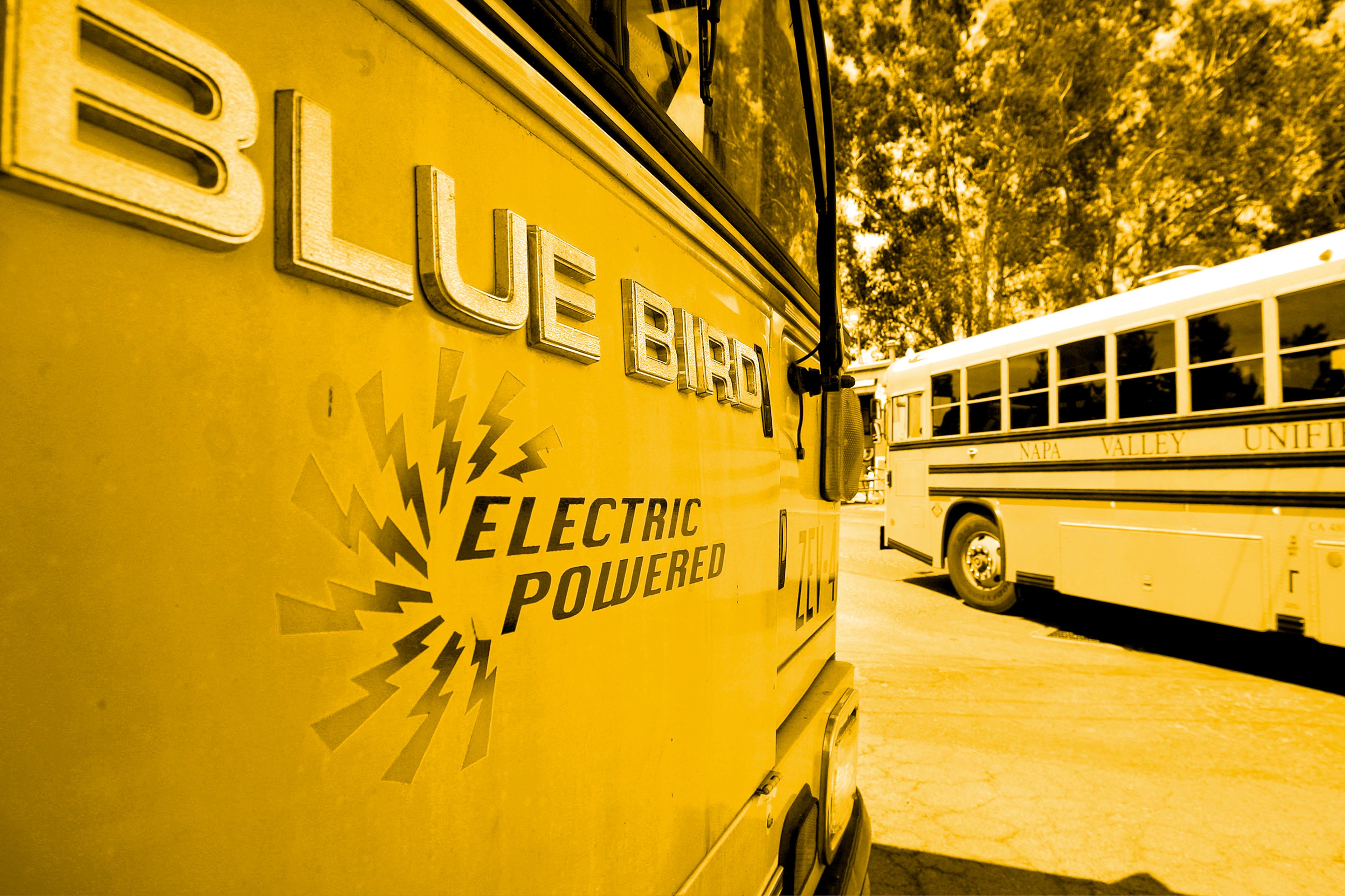 The Napa Valley Unified School District on Friday August 28, 2009 in Napa, Calif., is filled with one of the most eco-friendly school bus fleets in Northern California if not the entire state. The school district began using electric buses starting back