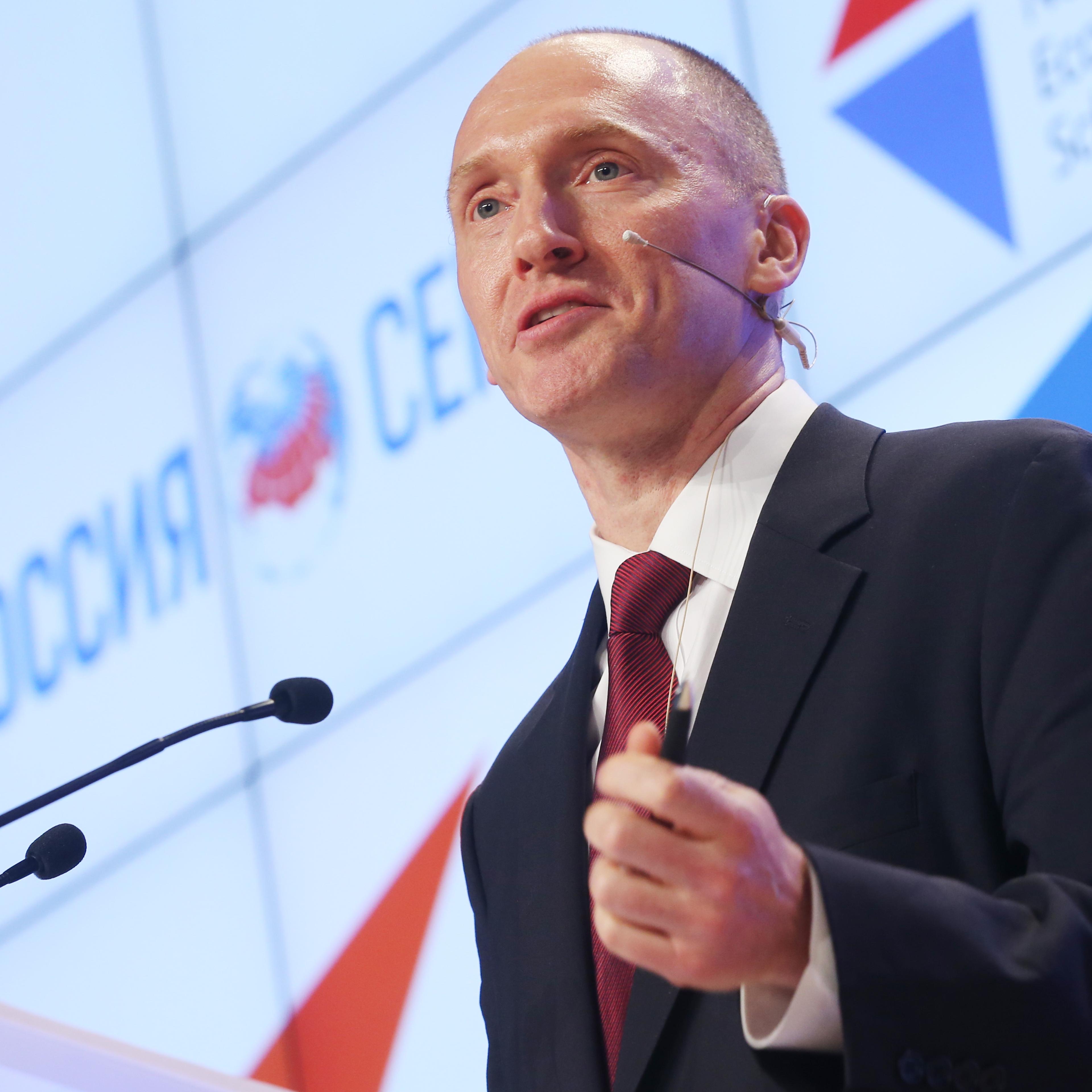 Trump's ex-adviser Carter Page gives presentation in Moscow