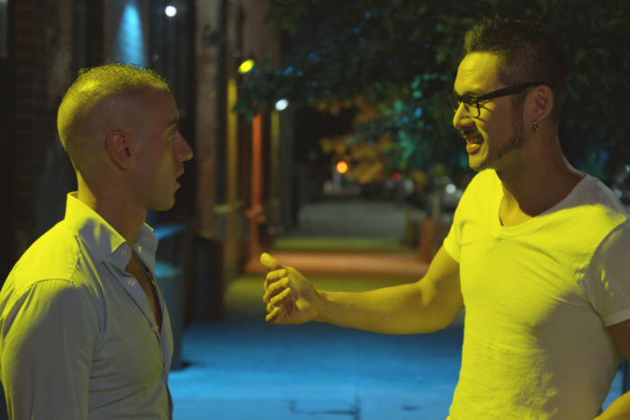 Lex, right, talks to Mic on "Dating Around." 