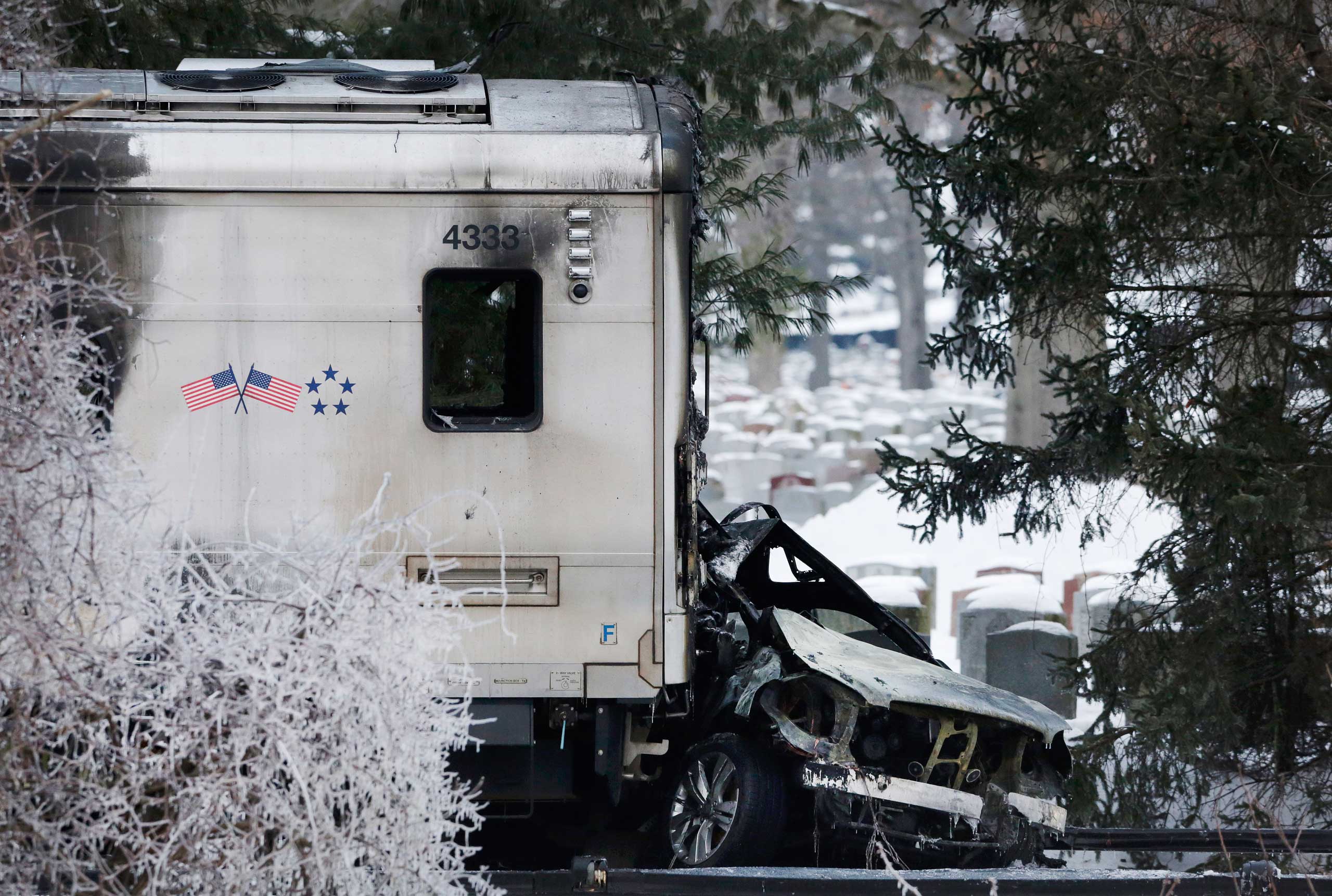 APTOPIX Train Car Collision