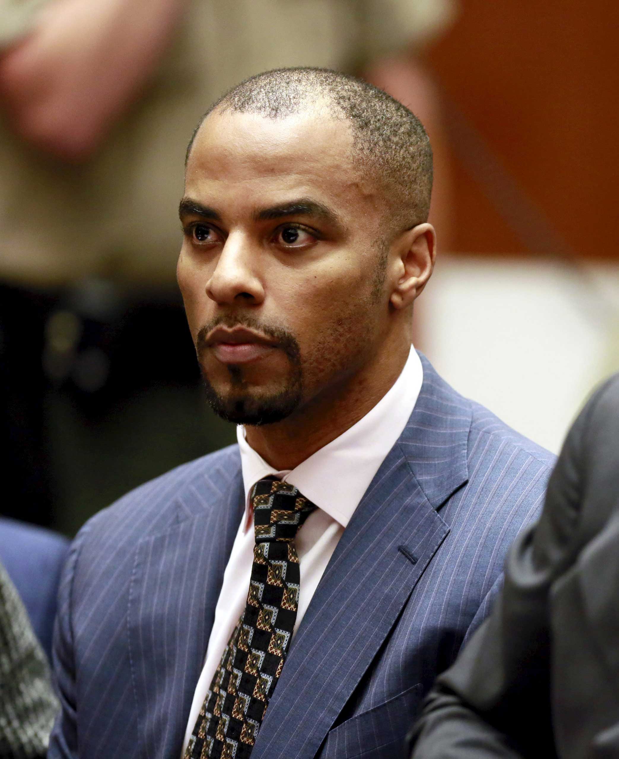 Former NFL star Darren Sharper appears at the Clara Shortridge Foltz Criminal Justice Center in Los Angeles