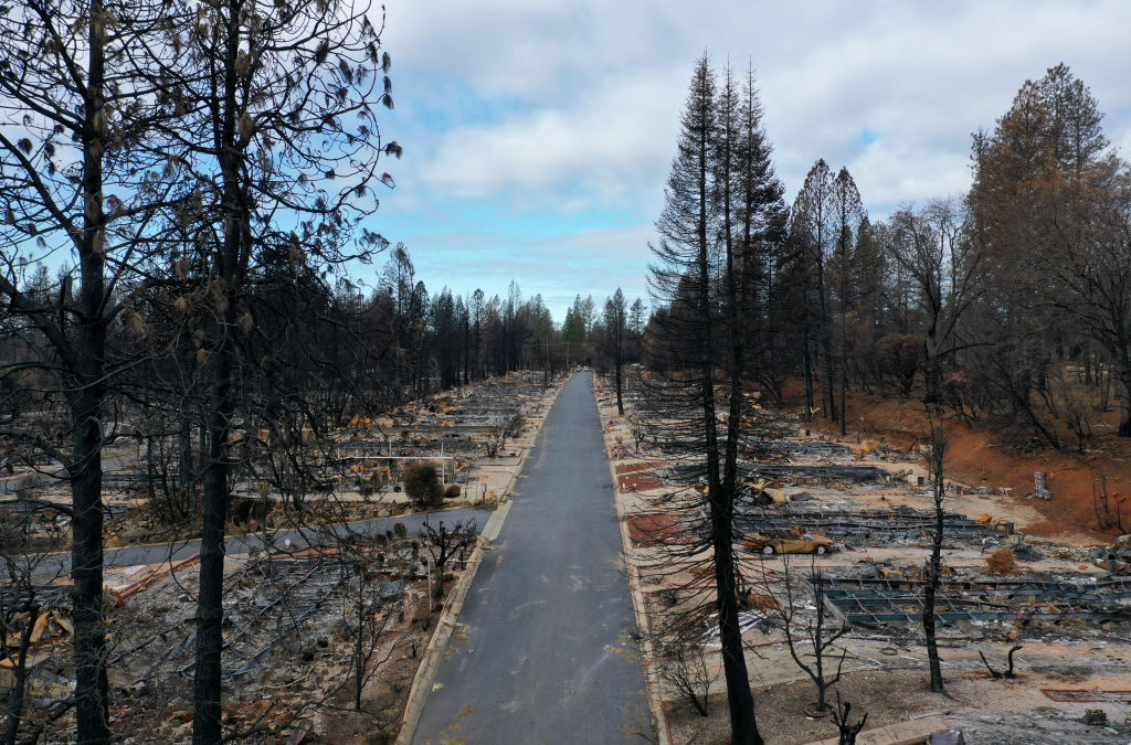 California fire authorities say Pacific Gas & Electric Co. power lines sparked the most destructive wildfire in state history in Paradise.