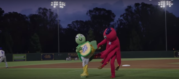 Screen shot from the 'Mascots' trailer.