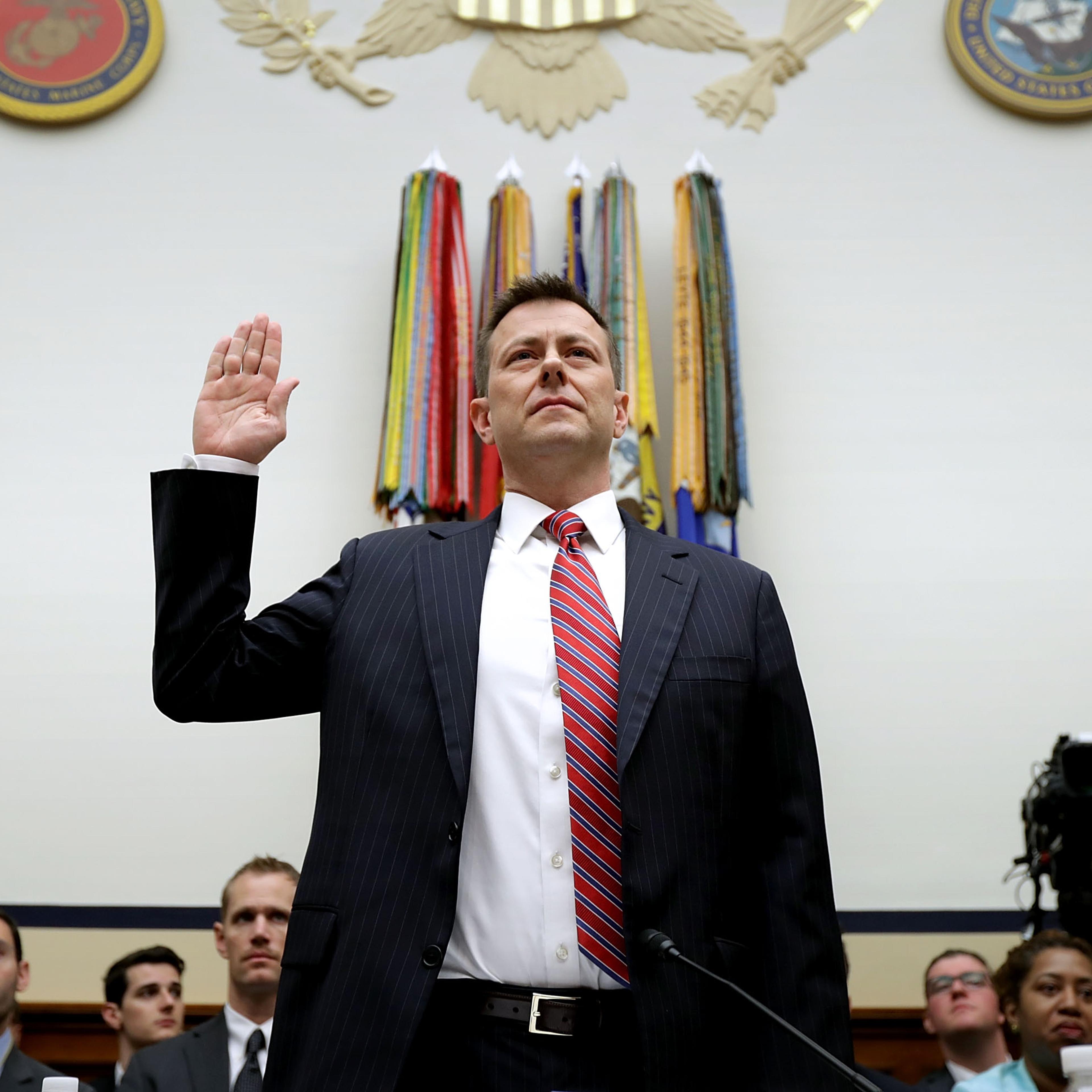Peter Strzok is sworn in