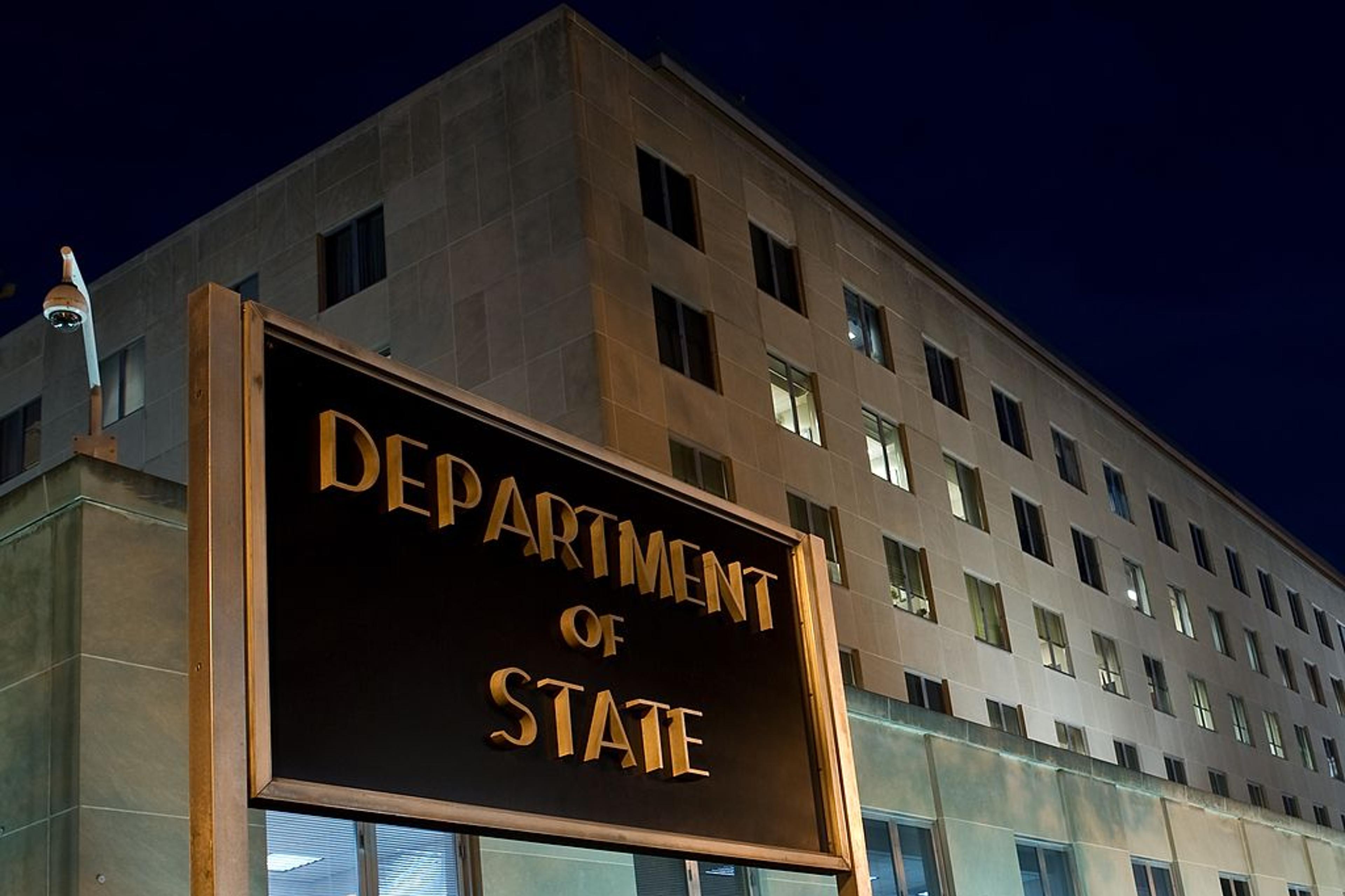 The US State Department is seen on Novem