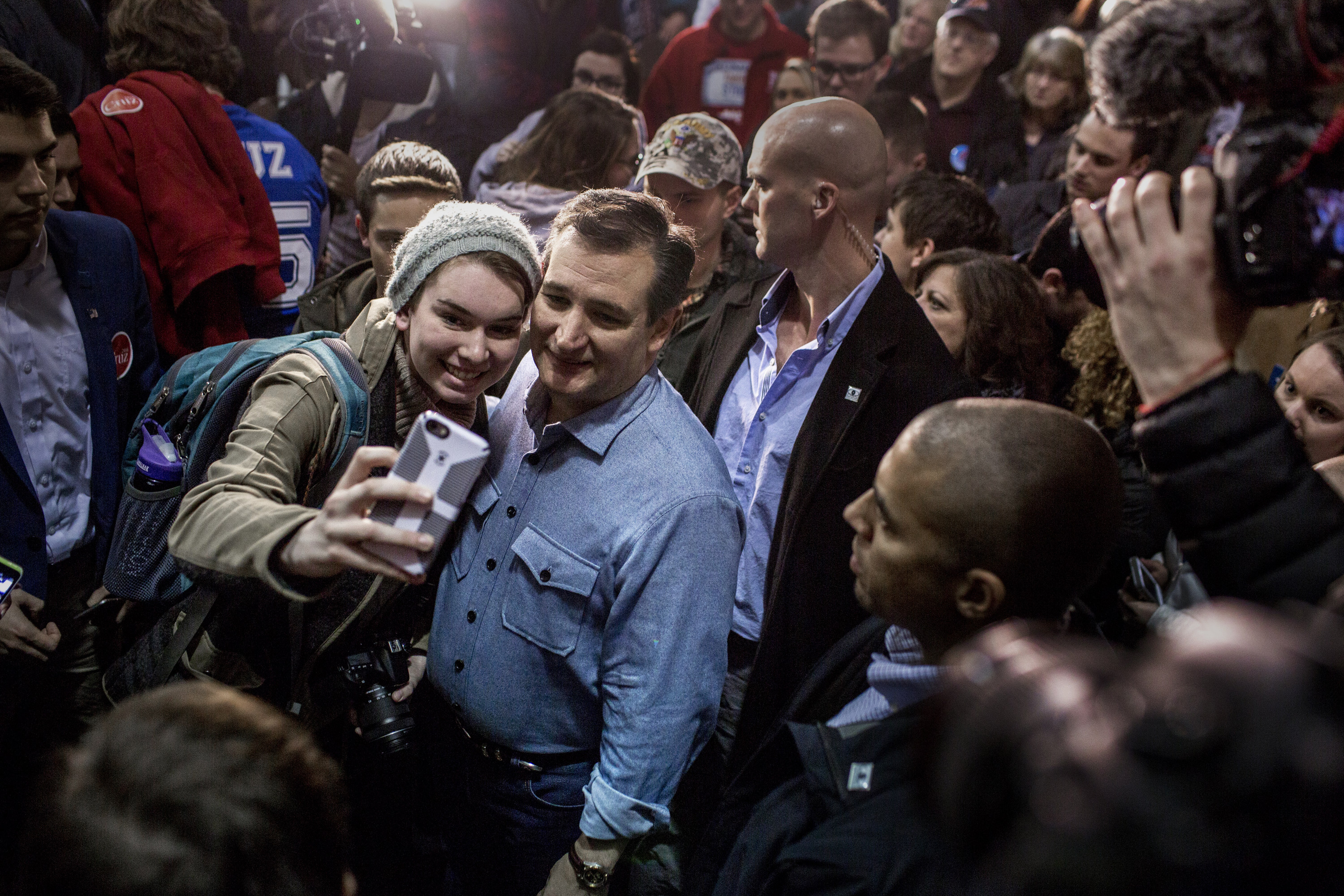 Ted Cruz held a rally at the Elwell Family Food Centera in Des Moines, Iowa on Sunday Sunday night, January 31rst. The night before Caucuses he encouraged his supporters to Caucus for him and bring friends in a speech that focused heavily on his religiou