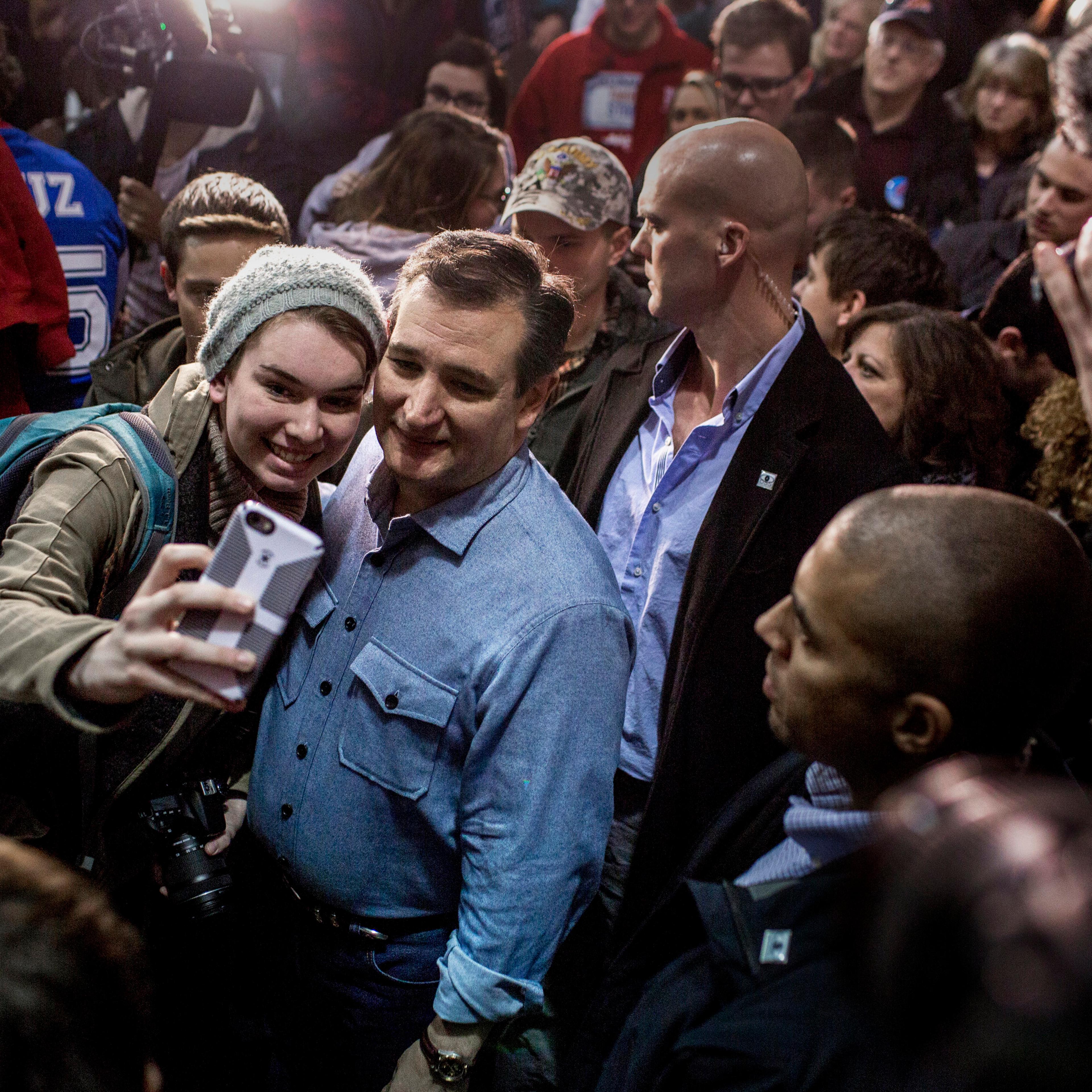 Ted Cruz held a rally at the Elwell Family Food Centera in Des Moines, Iowa on Sunday Sunday night, January 31rst. The night before Caucuses he encouraged his supporters to Caucus for him and bring friends in a speech that focused heavily on his religiou