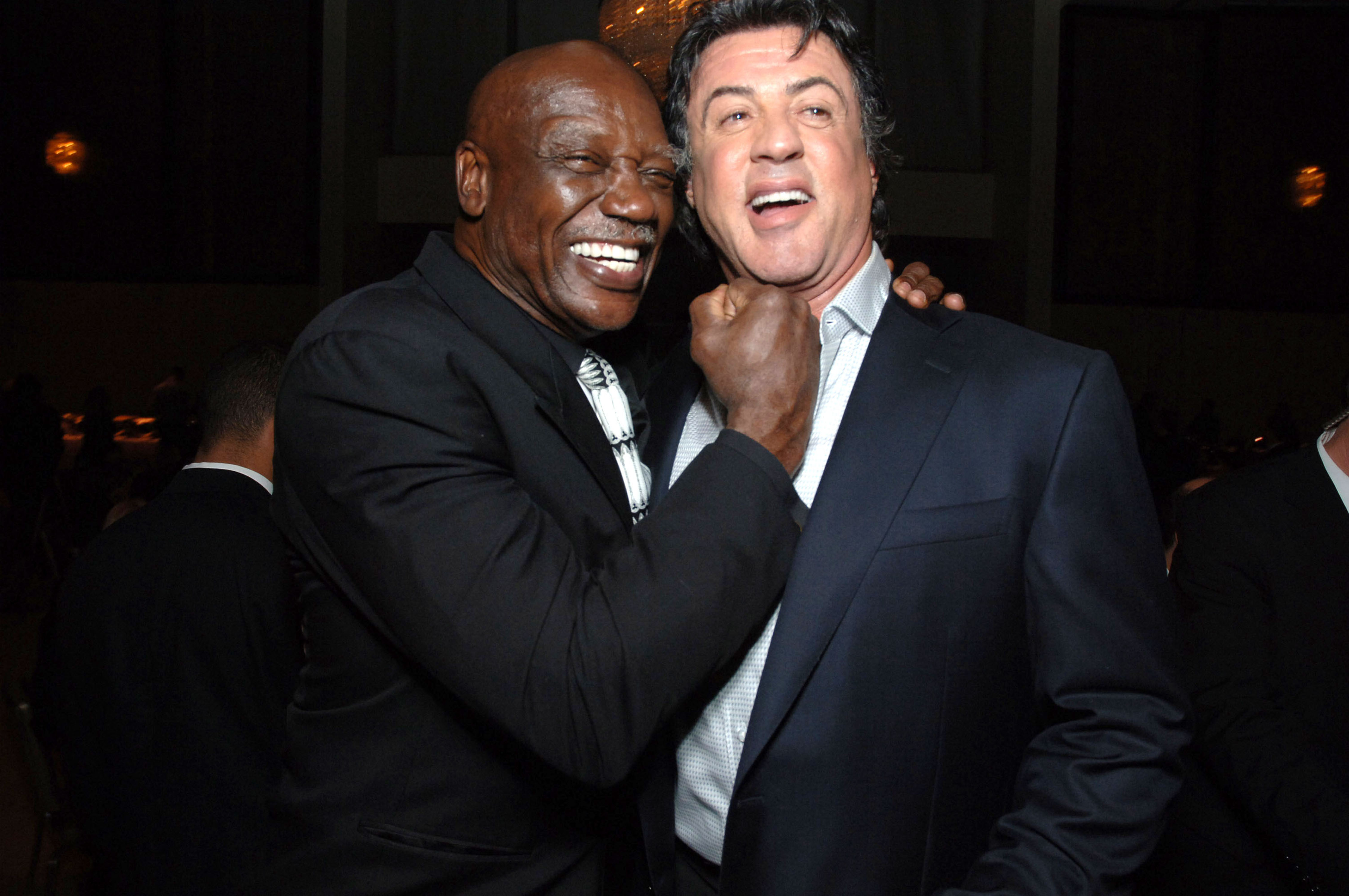 Tony Burton and Sylvester Stallone during 'Rocky Balboa' World Premiere - Arrivals at Grauman's Chinese Theatre in Hollywood, California, United States.