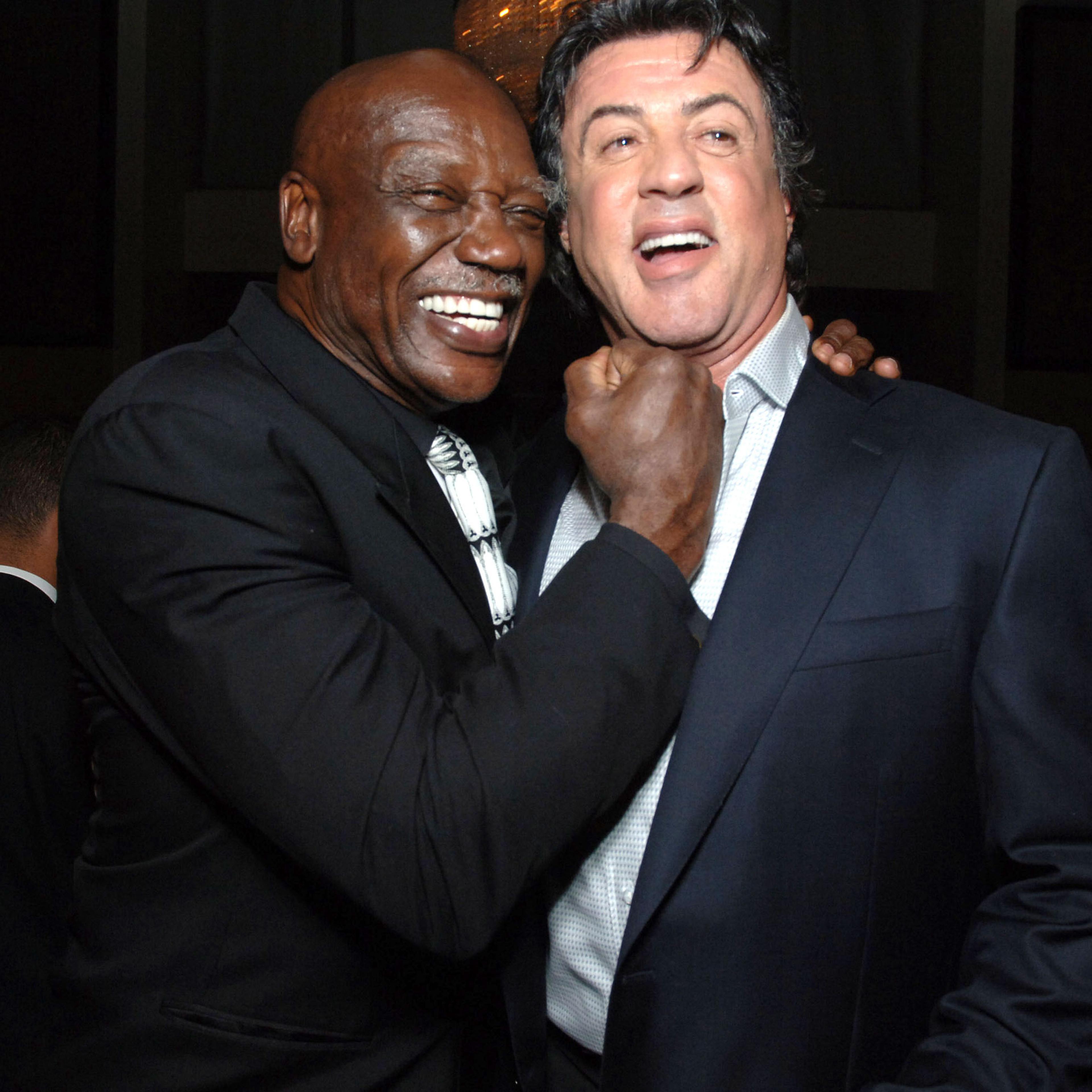 Tony Burton and Sylvester Stallone during 'Rocky Balboa' World Premiere - Arrivals at Grauman's Chinese Theatre in Hollywood, California, United States.