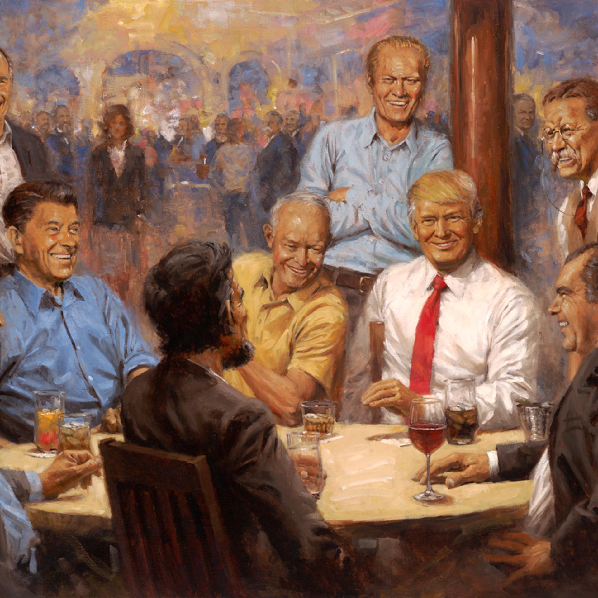 Andy Thomas Republican Club presidents painting Donald Trump