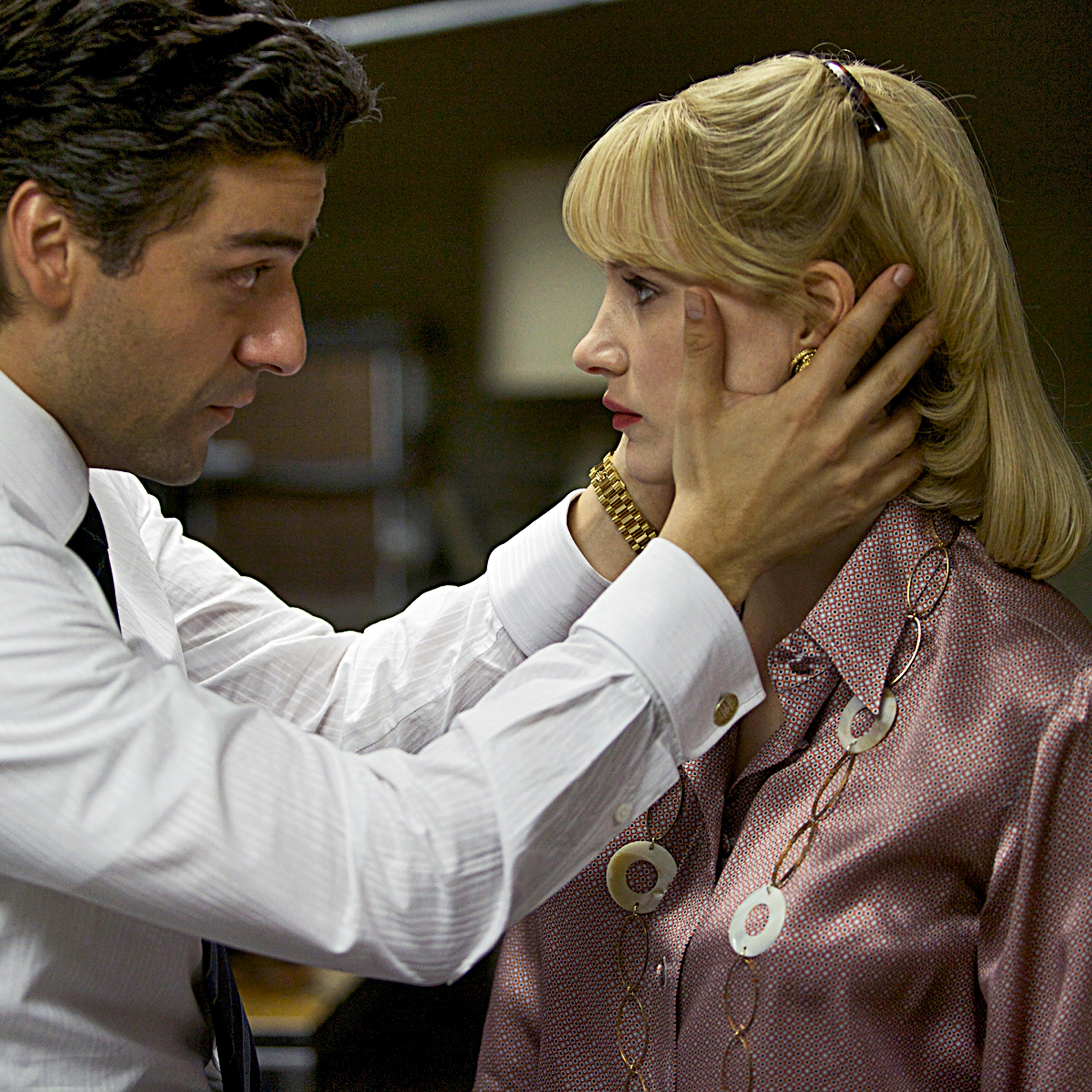 Danger zone: Isaac, pictured with onscreen wife Chastain, plays an oil-company executive who faces wrenching decisions