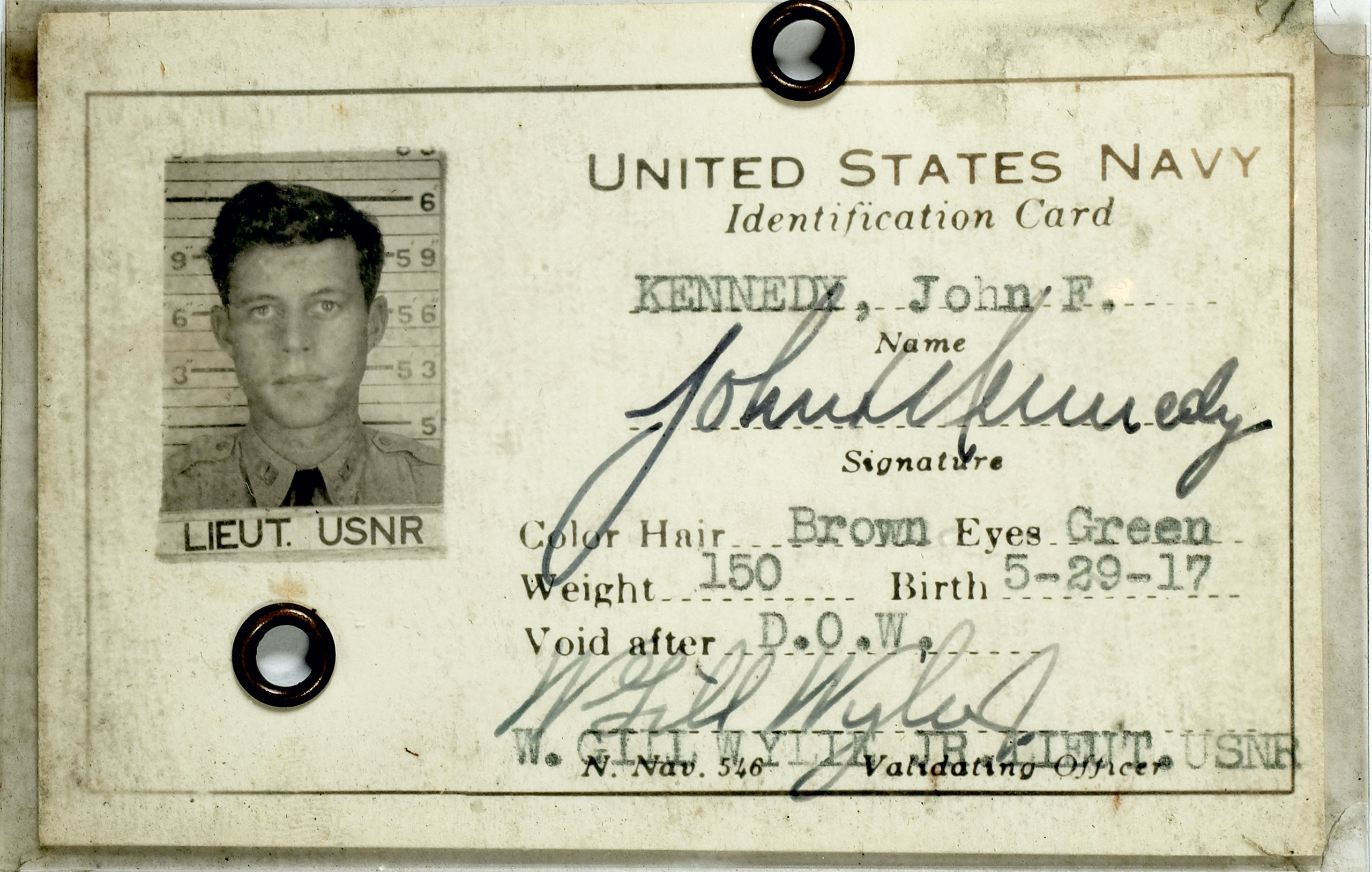John F. Kennedy artifacts from centennial exhibition.