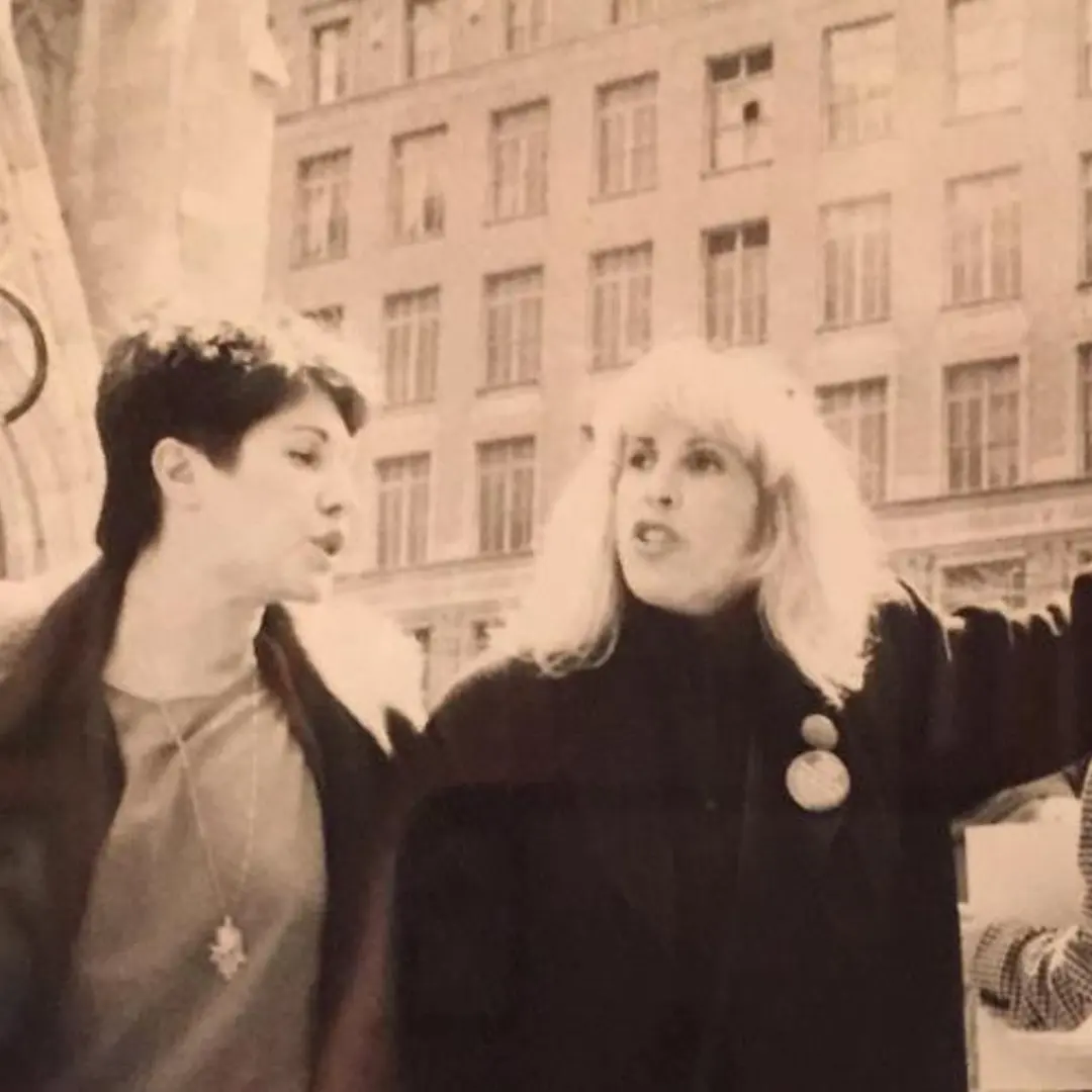 Ariel Chesler, Phyllis Chesler and Merle Hoffman protest for abortion rights in Manhattan in April 1989.