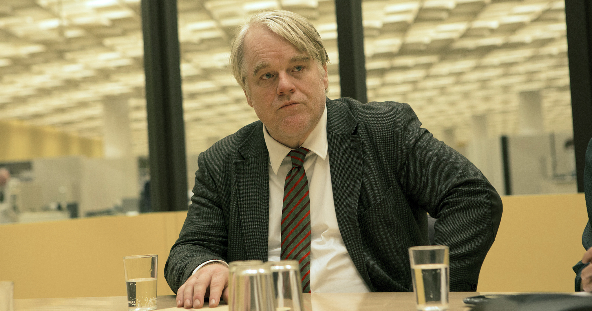 Philip Seymour Hoffman as Günther Bachmann in A Most Wanted Man, 2014.