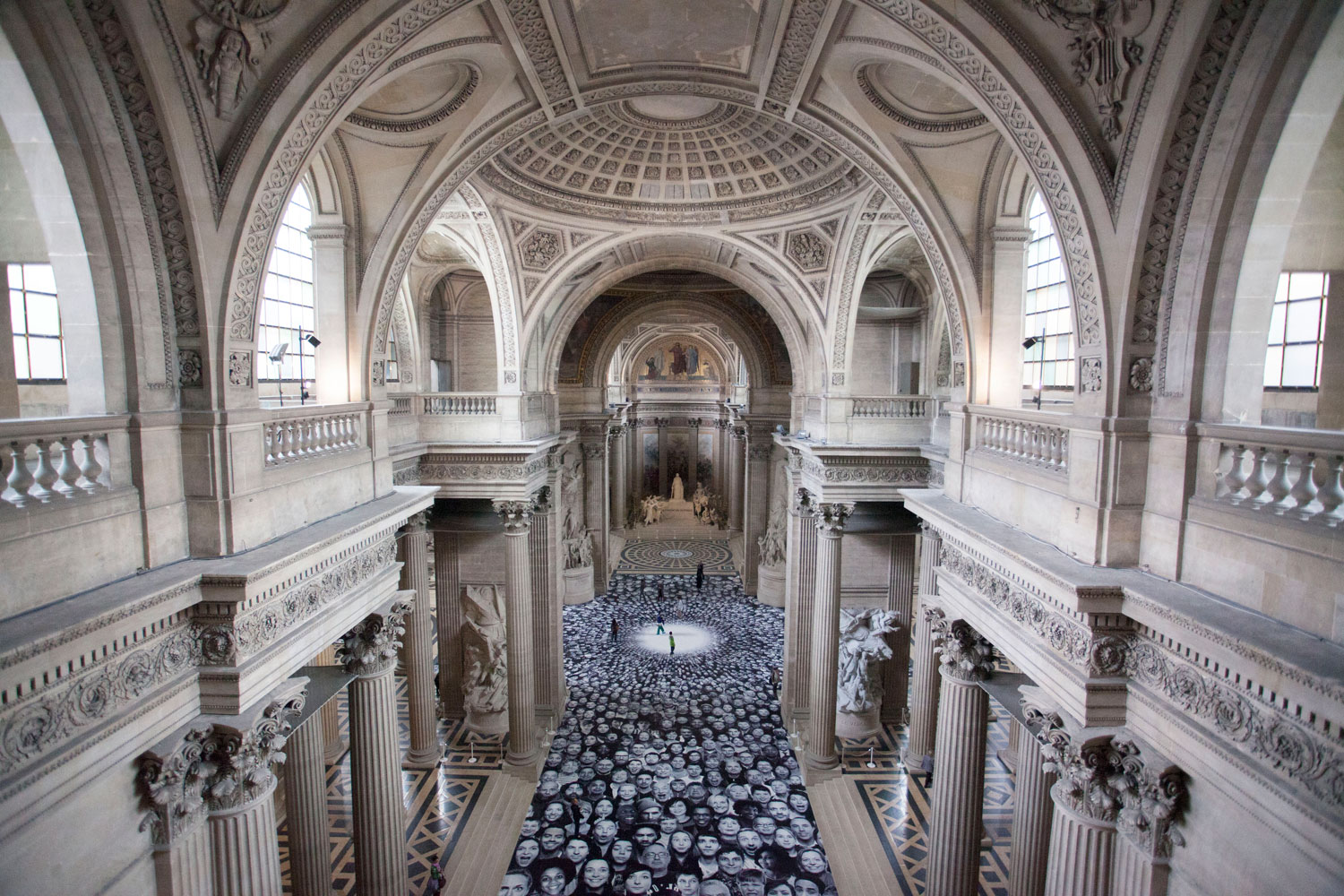 French street artist JR installed more than 4,000 self-portraits in the Pantheon in Paris, France.