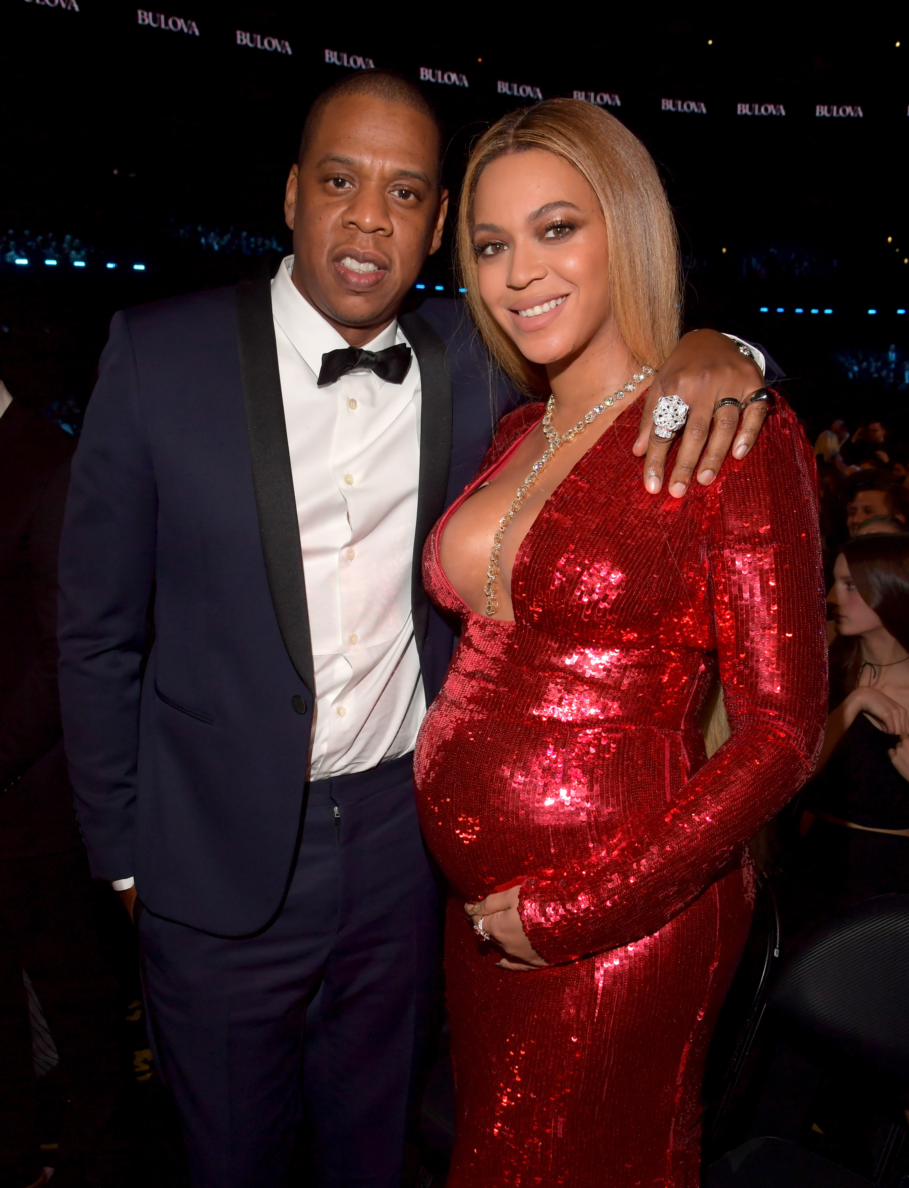 beyonce red dress pregnant Beyonce's VMAs Pregnancy Announcement Had a Wardrobe Malfunction