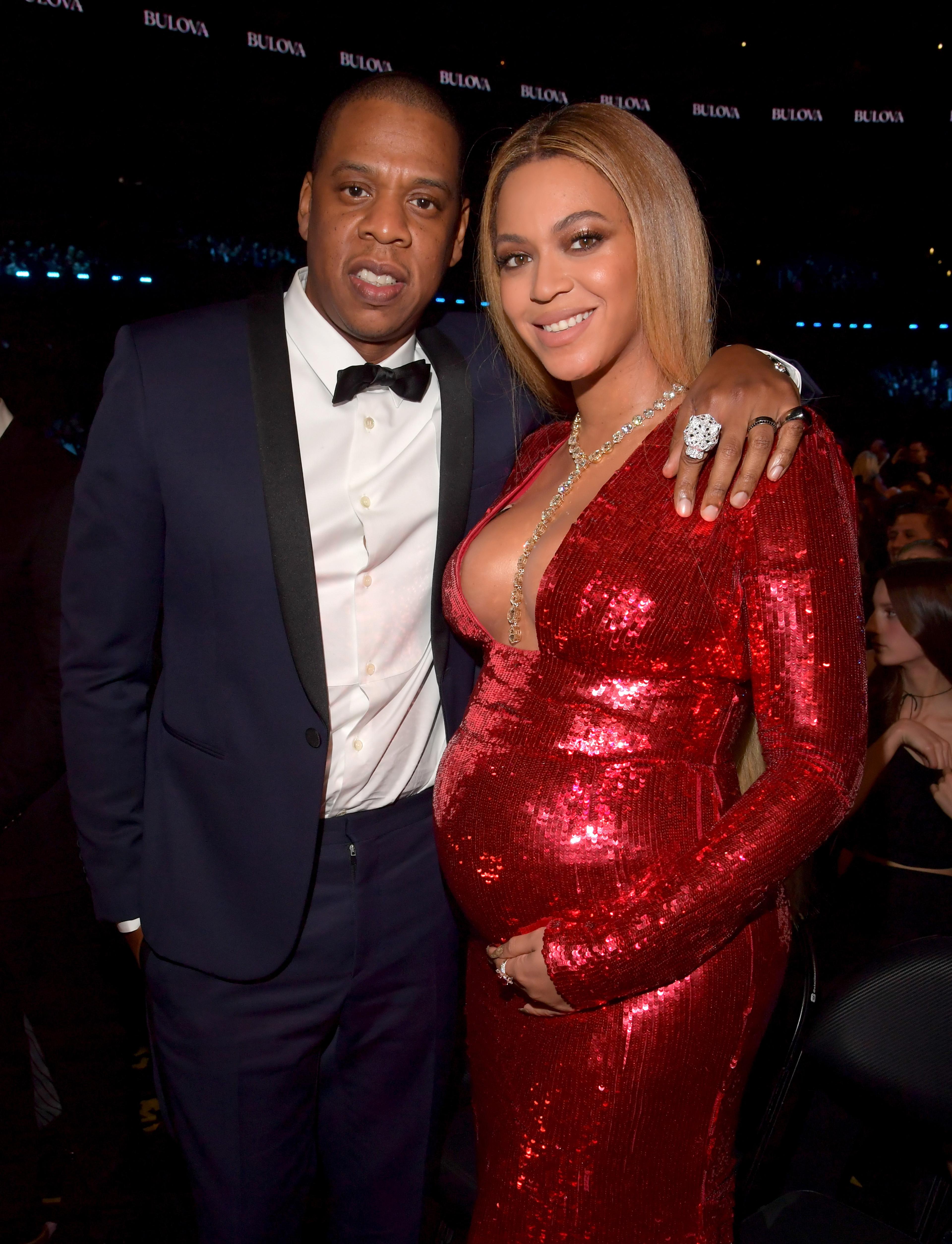 beyonce red dress pregnant Beyonce's VMAs Pregnancy Announcement Had a Wardrobe Malfunction