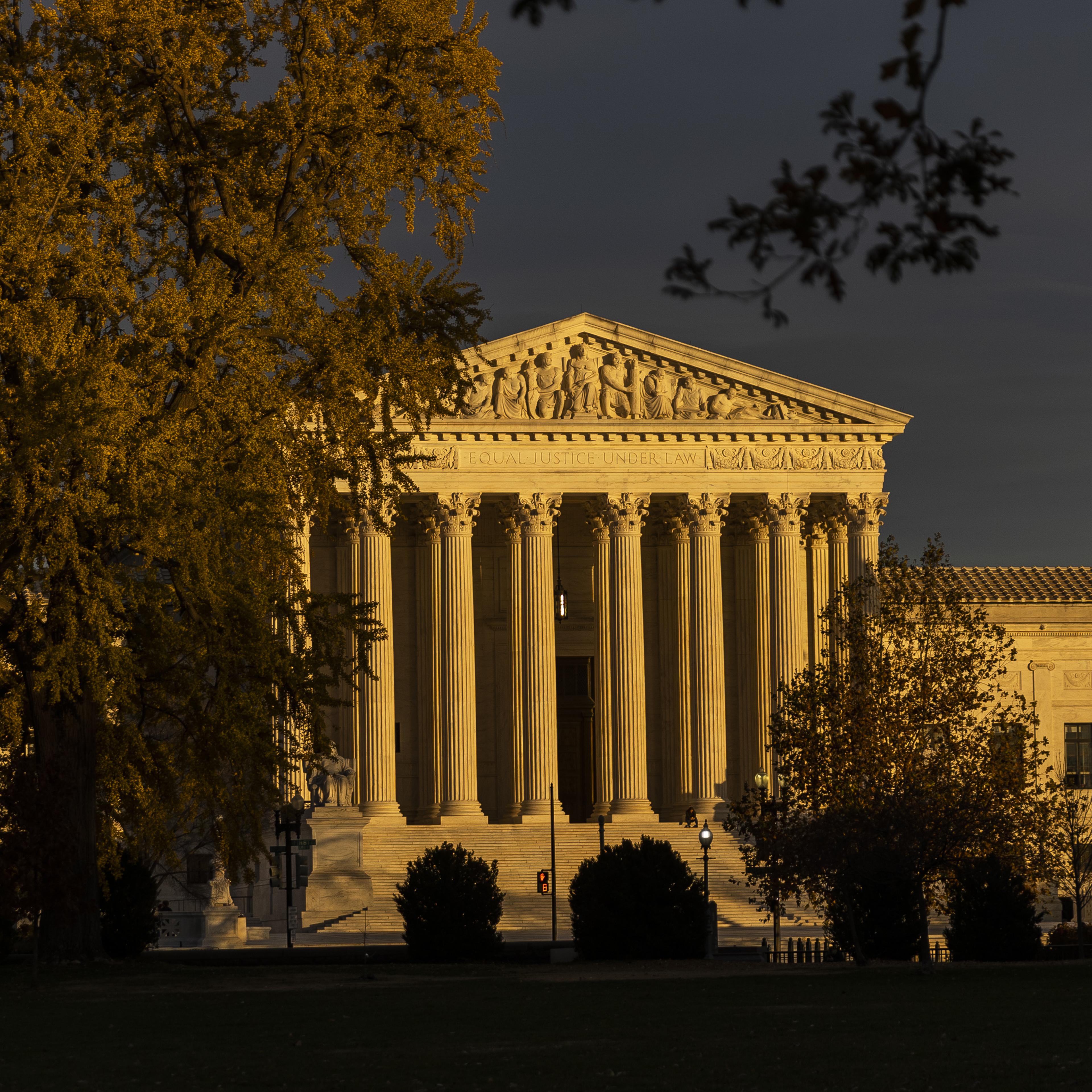 Supreme Court at sunset