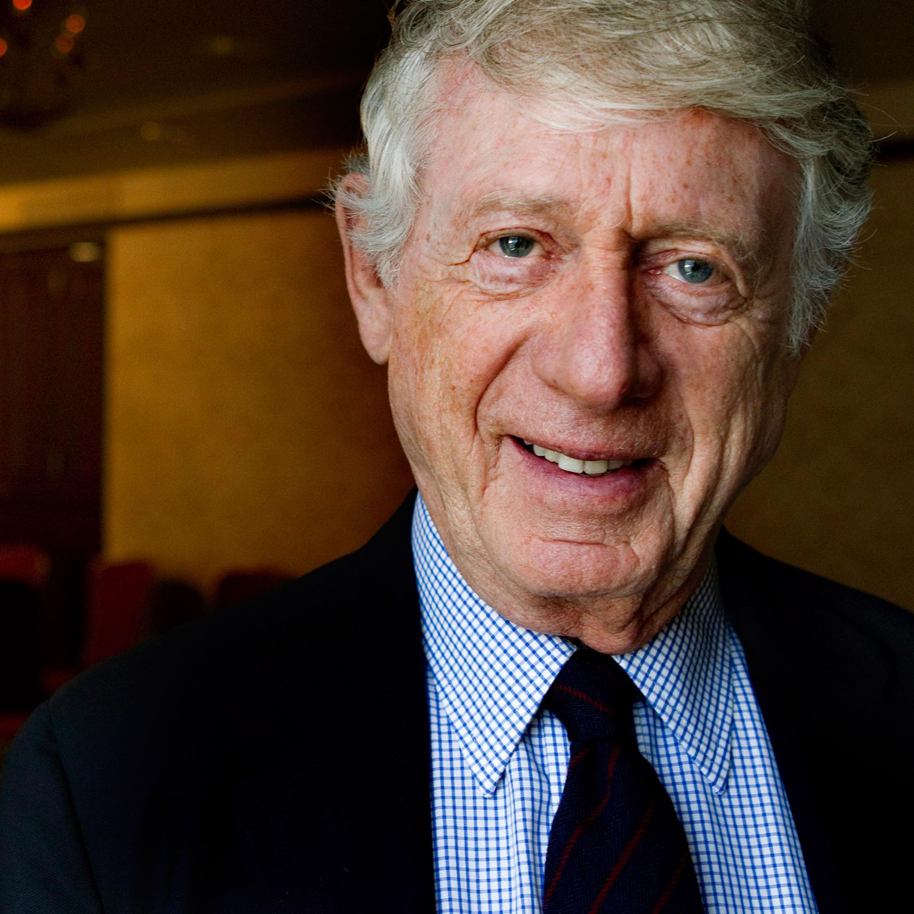 Former television journalist Ted Koppel poses for a photo in a Toronto hotel on Thursday, June 7, 2012. (AP Photo/Chris Young, Canadian Press)