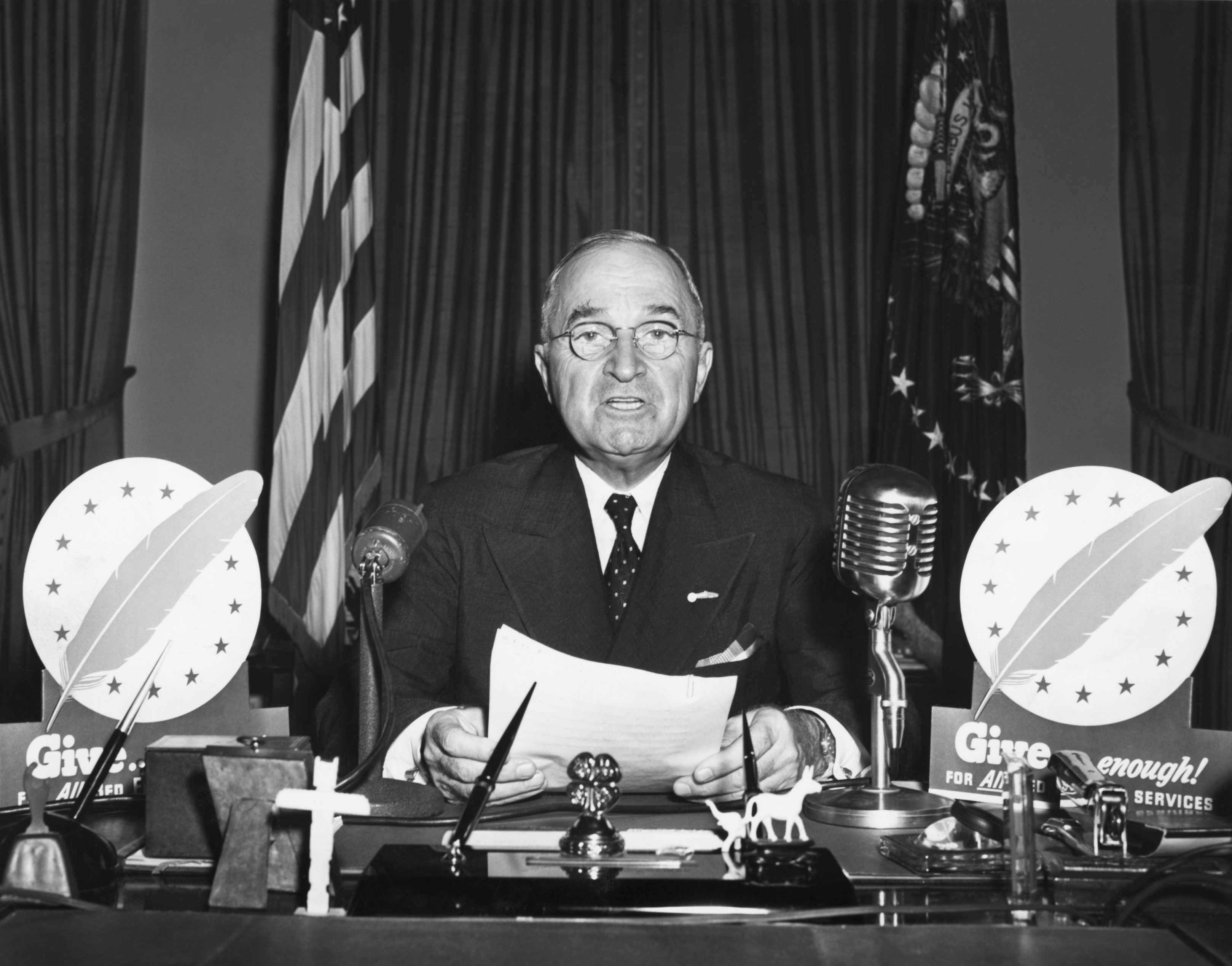 Harry Truman Speaking at Press Conference