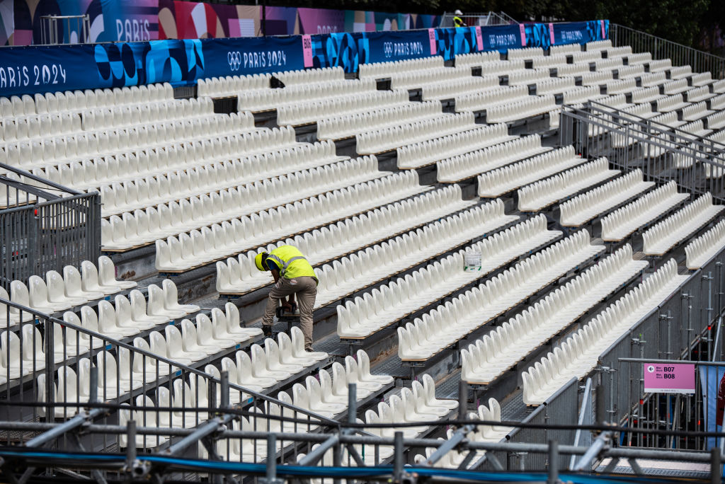 The city centre of Paris, days before the Opening Ceremony of the Paris Olympics, on July 23, 2024.