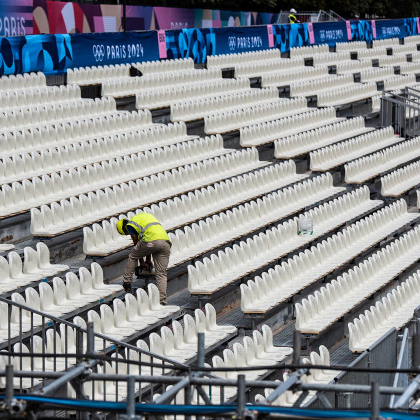 The city centre of Paris, days before the Opening Ceremony of the Paris Olympics, on July 23, 2024.