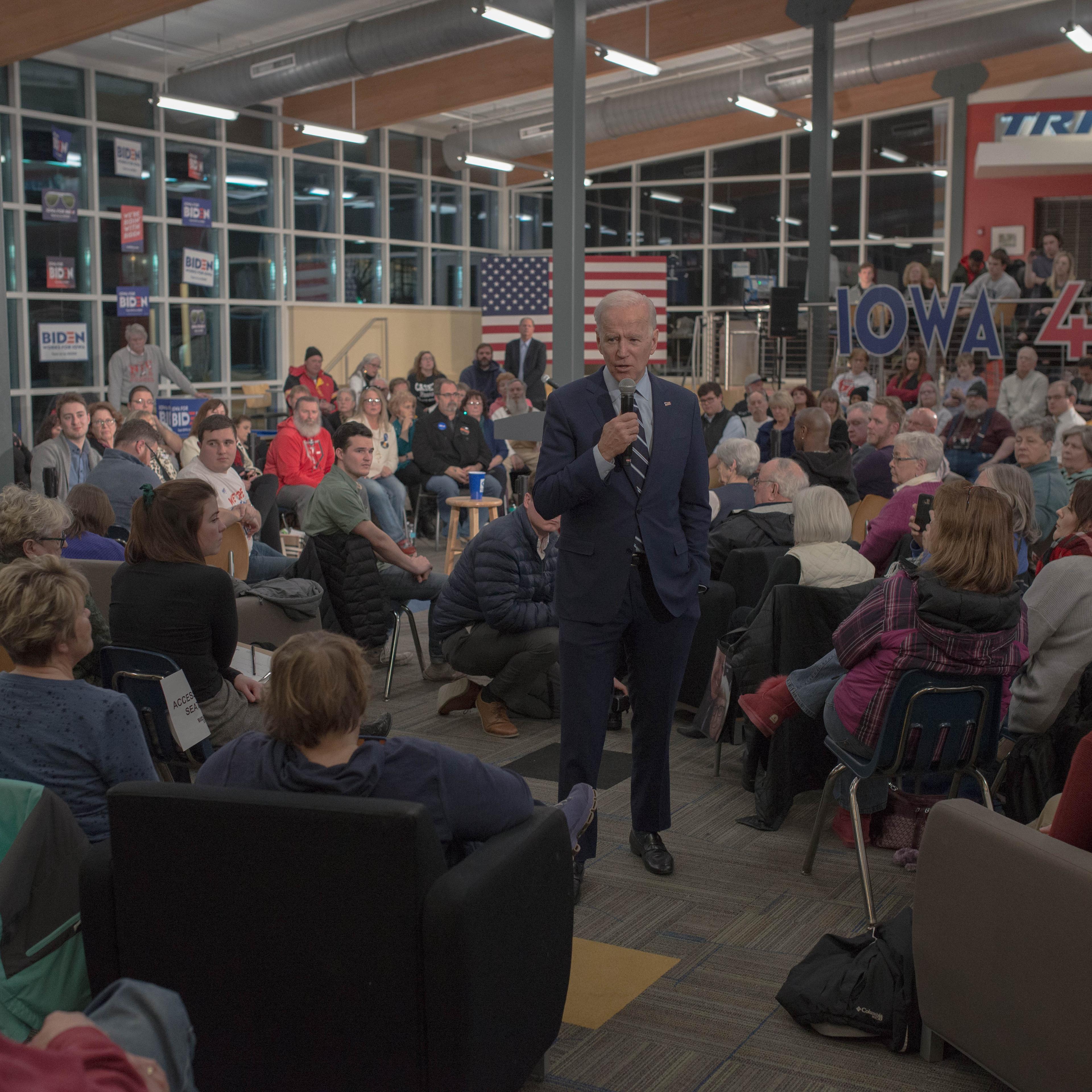 Joe Biden during a community event in Fort Dodge, IA on Jan. 21, 2020. Photo by September Dawn Bottoms for TIME.