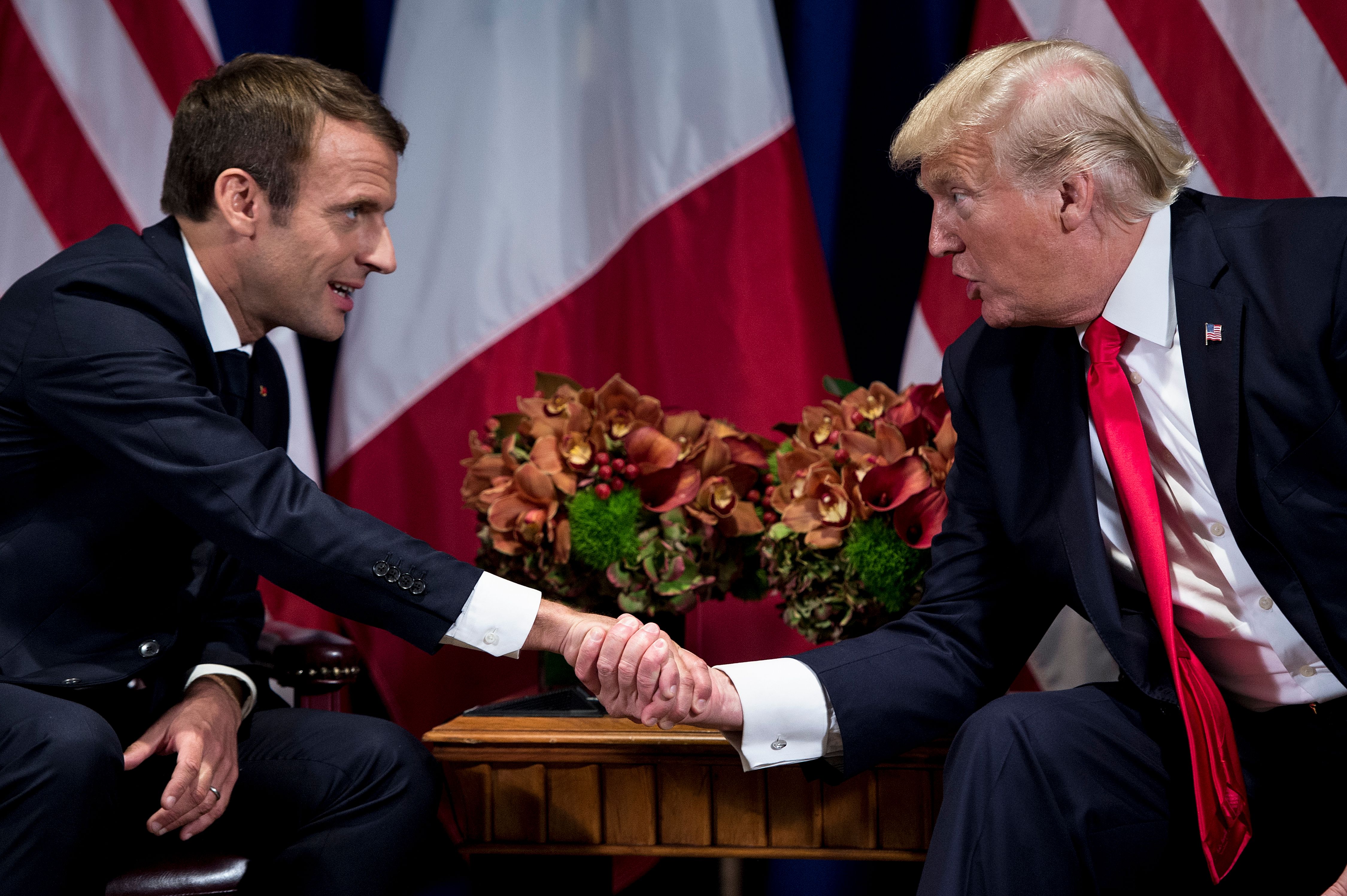 Donald Trump Emmanuel Macron