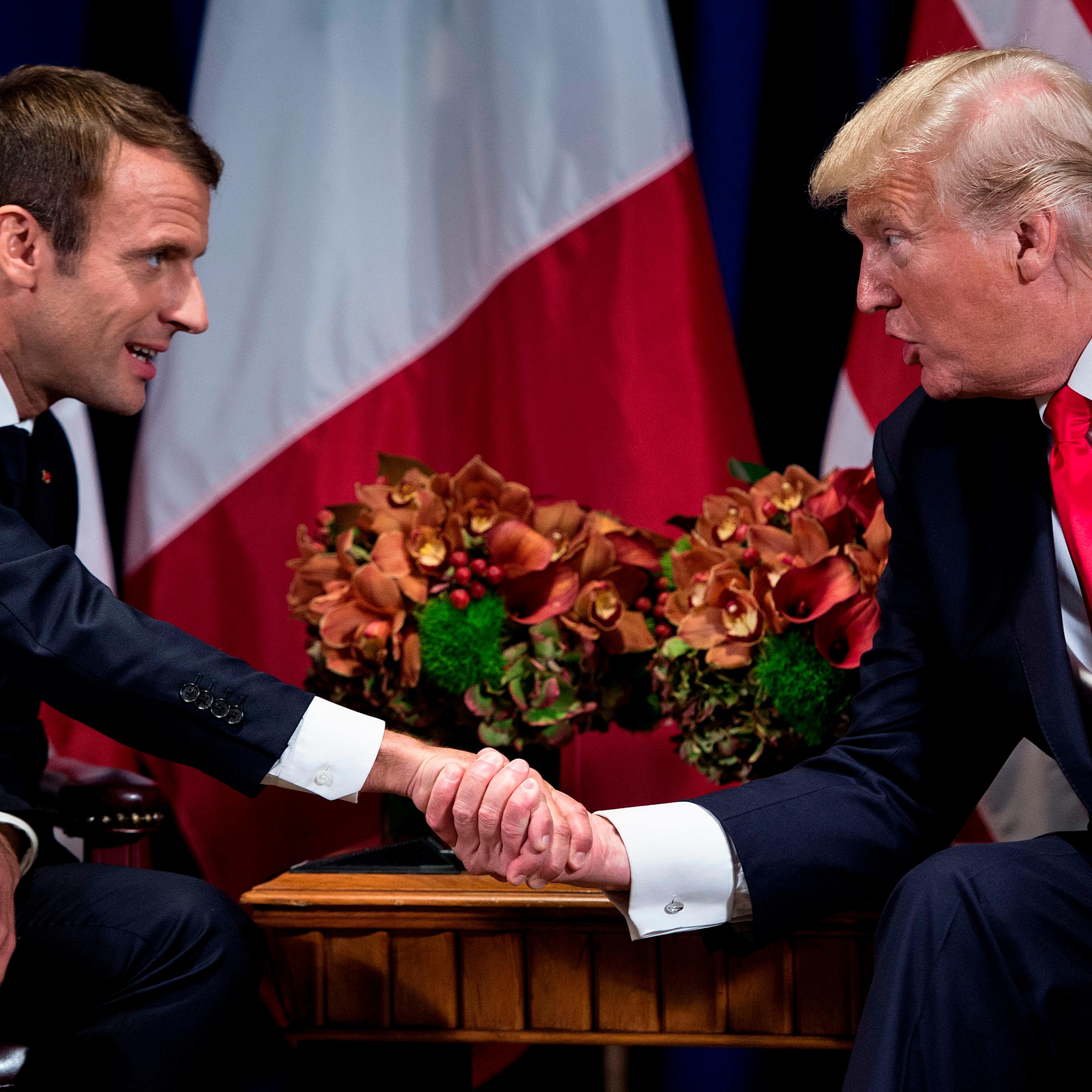 Donald Trump Emmanuel Macron