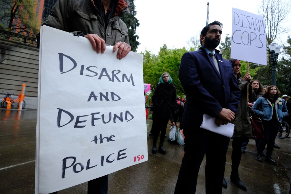 Protest against police shootings in Portland