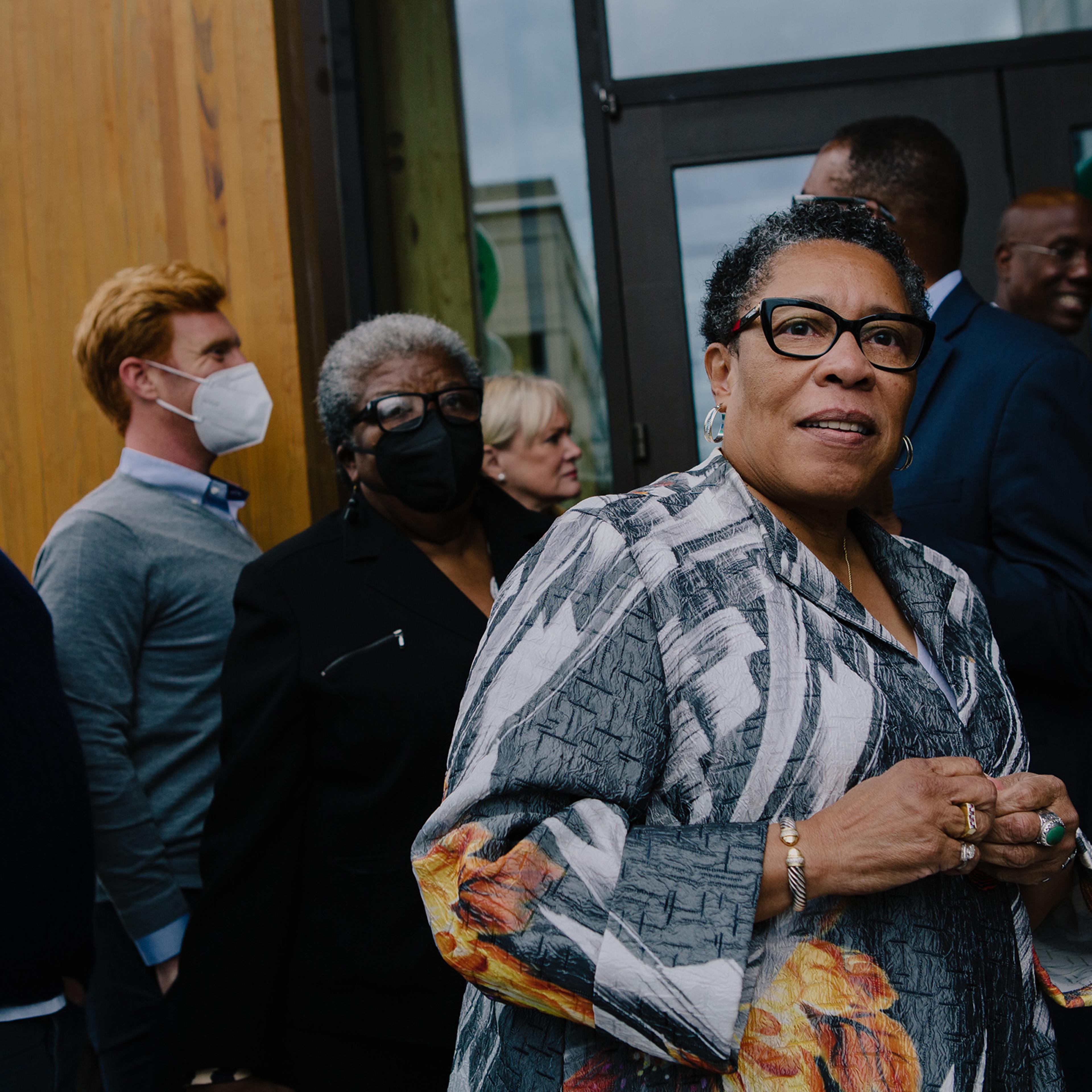 Secretary Fudge makes an Oct. 27 visit to a Philadelphia public-housing project rehabilitated by HUD funding