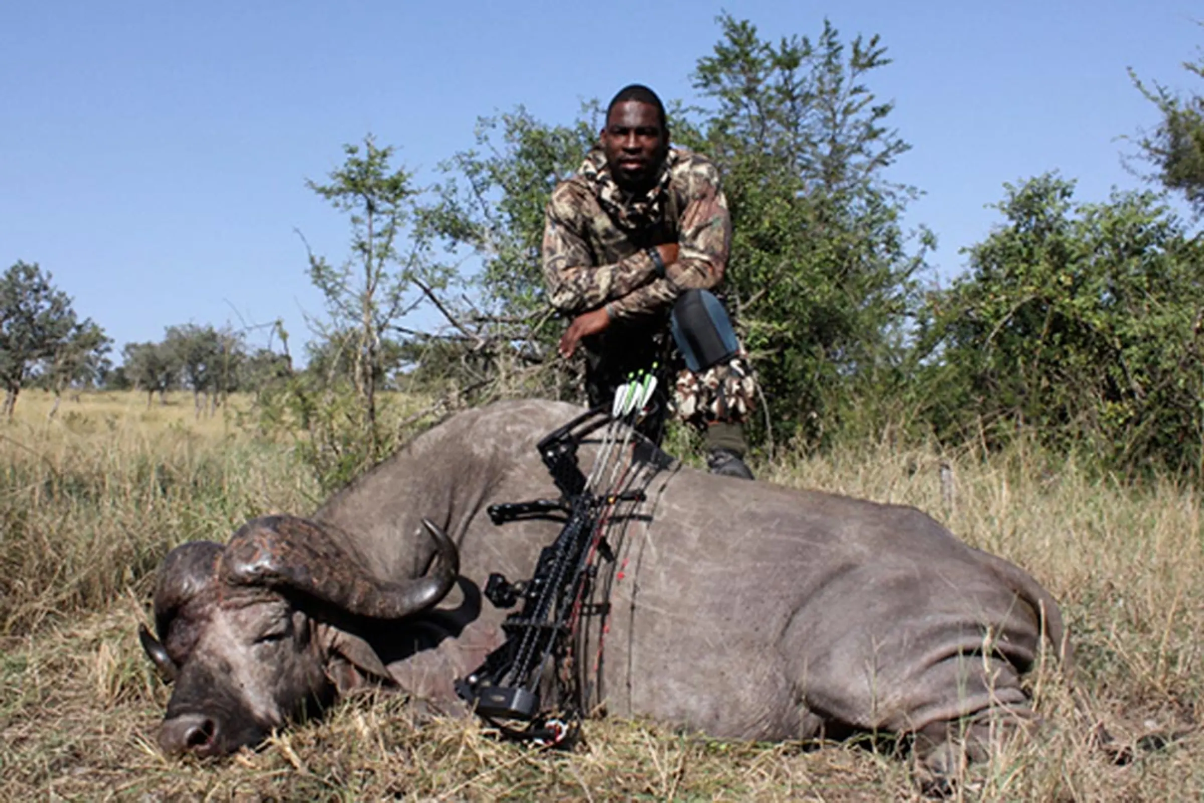 Justin Tuck, defensive end for the Oakland Raiders, told Outdoor Life about his enjoyment of the challenge of bow hunting. He also discussed his big game trip to Africa, where he shot a hartebeest, zebra, wildebeest, hyena and water buffalo.