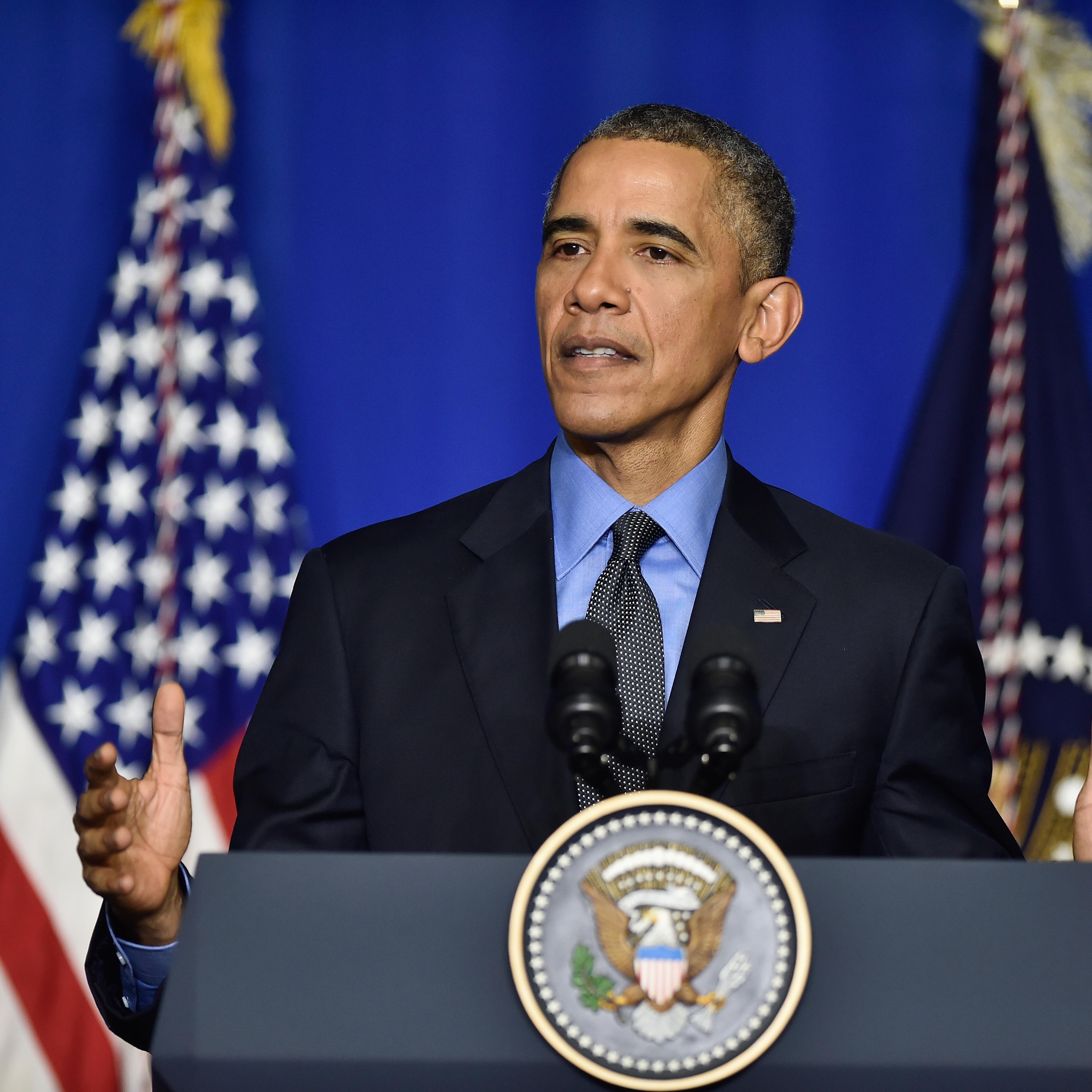 Barack Obama speaks on Dec. 1, 2015 in Paris, France.