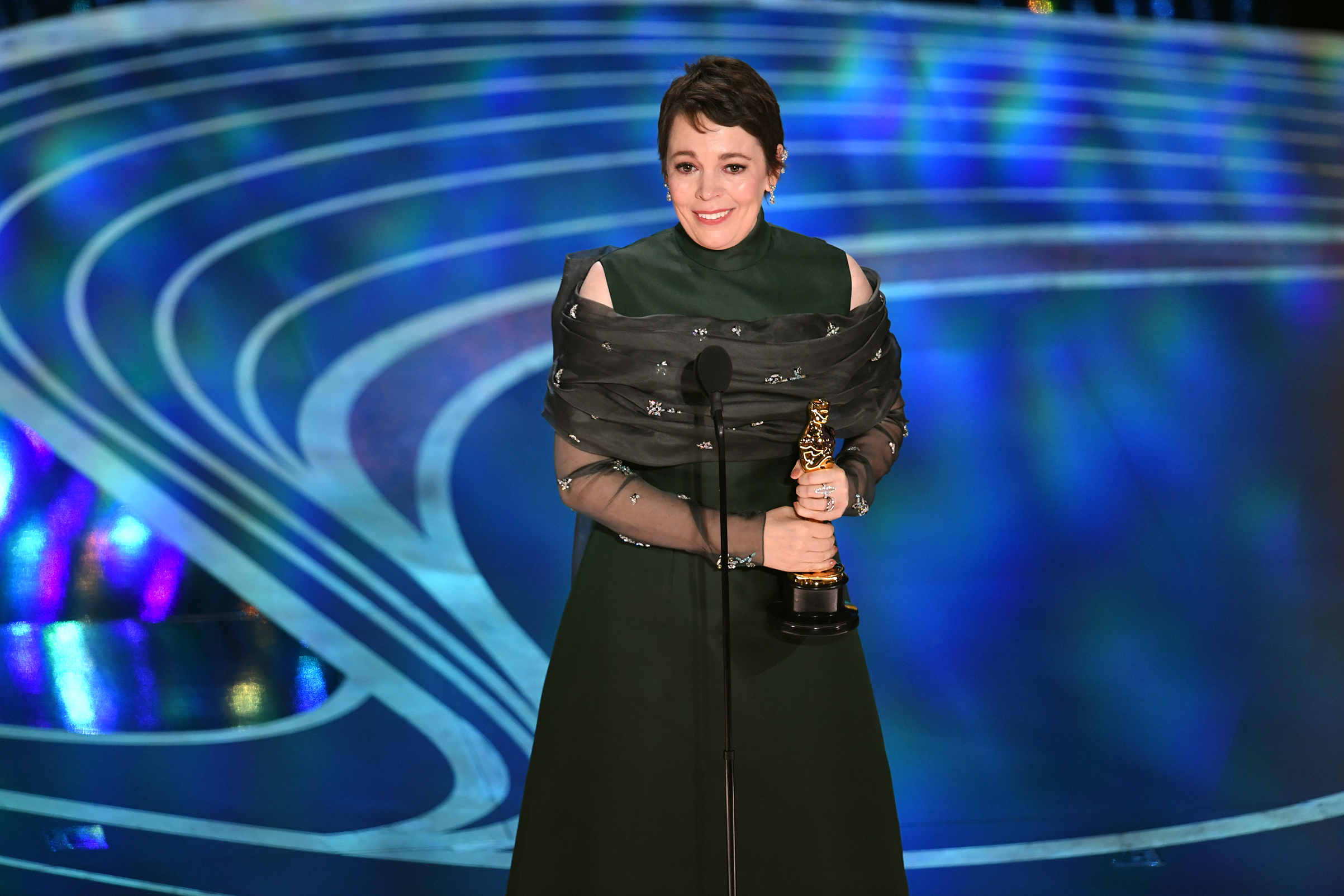 Olivia Colman accepts the Actress in a Leading Role award for 'The Favourite' onstage during the 91st Annual Academy Awards at Dolby Theatre on Feb. 24, 2019.