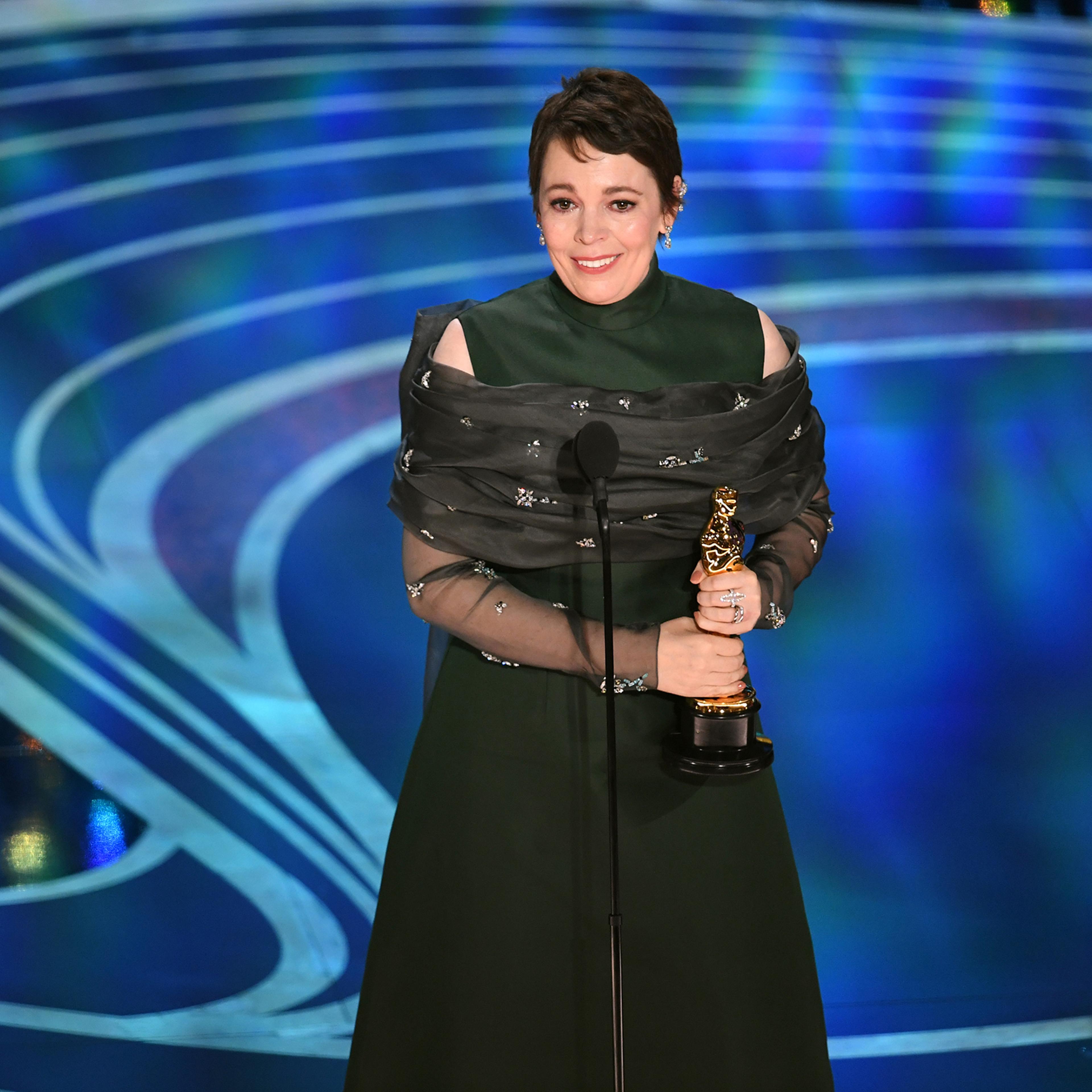 Olivia Colman accepts the Actress in a Leading Role award for 'The Favourite' onstage during the 91st Annual Academy Awards at Dolby Theatre on Feb. 24, 2019.
