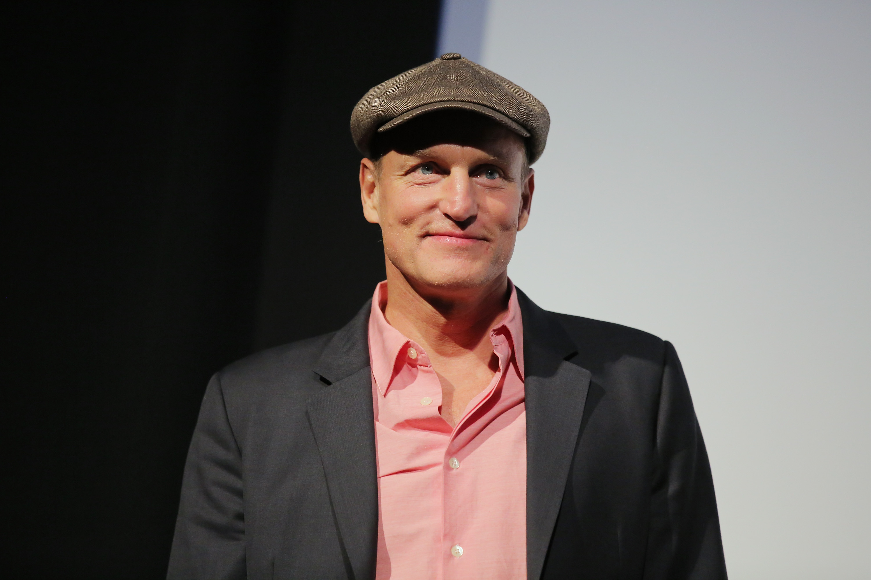 Actor Woody Harrelson onstage during the intro at the 2016 Toronto International Film Festival Premiere of "LBJ" at Roy Thomson Hall on September 15, 2016 in Toronto, Canada.