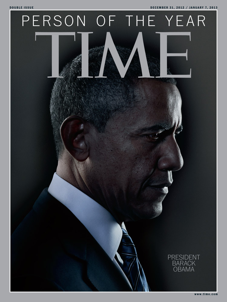 The cover of TIME's 2012 Person of the Year issue, featuring President Barack Obama