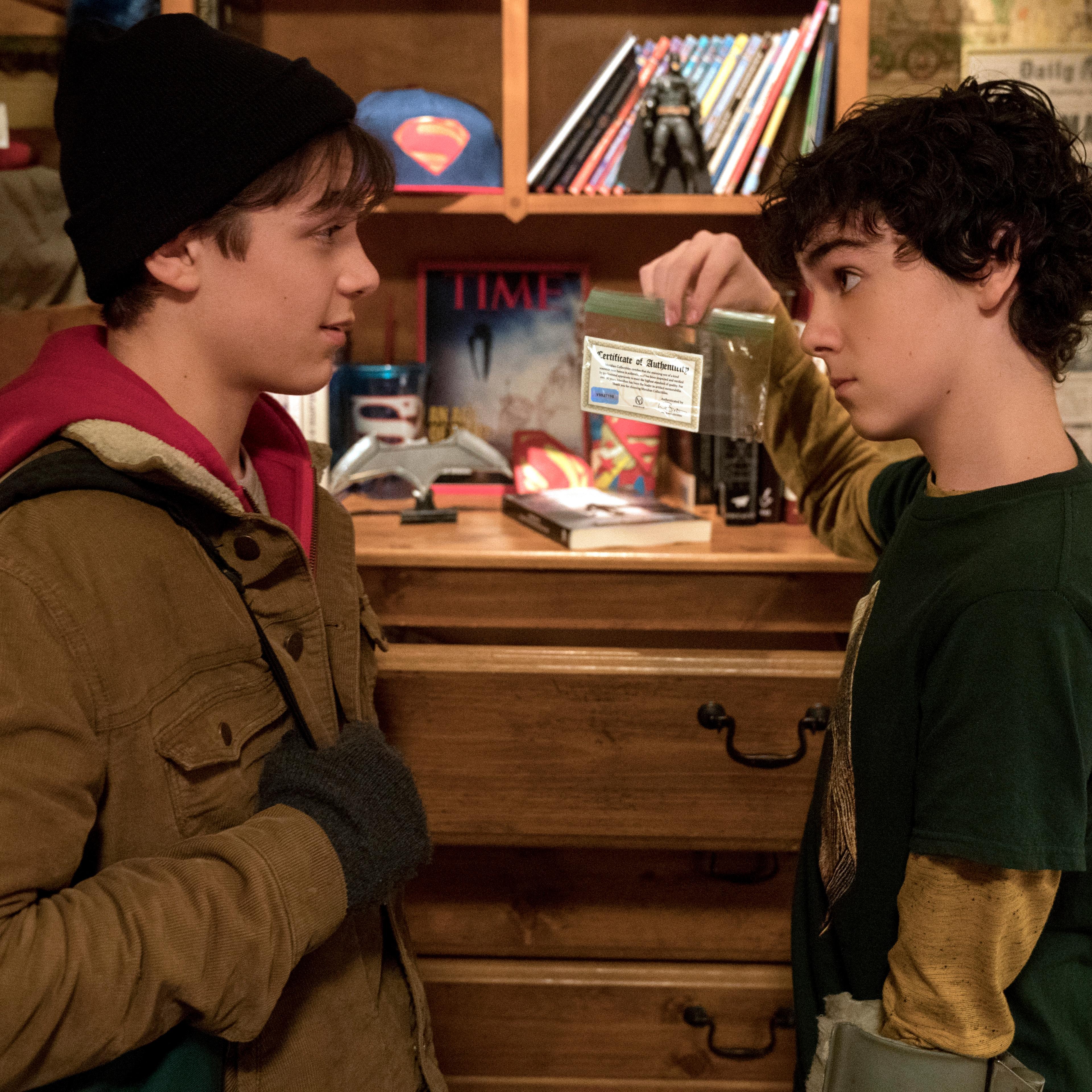 Asher Angel as Billy Batson and Jack Dylan Grazer as Freddy Freeman in Shazam!