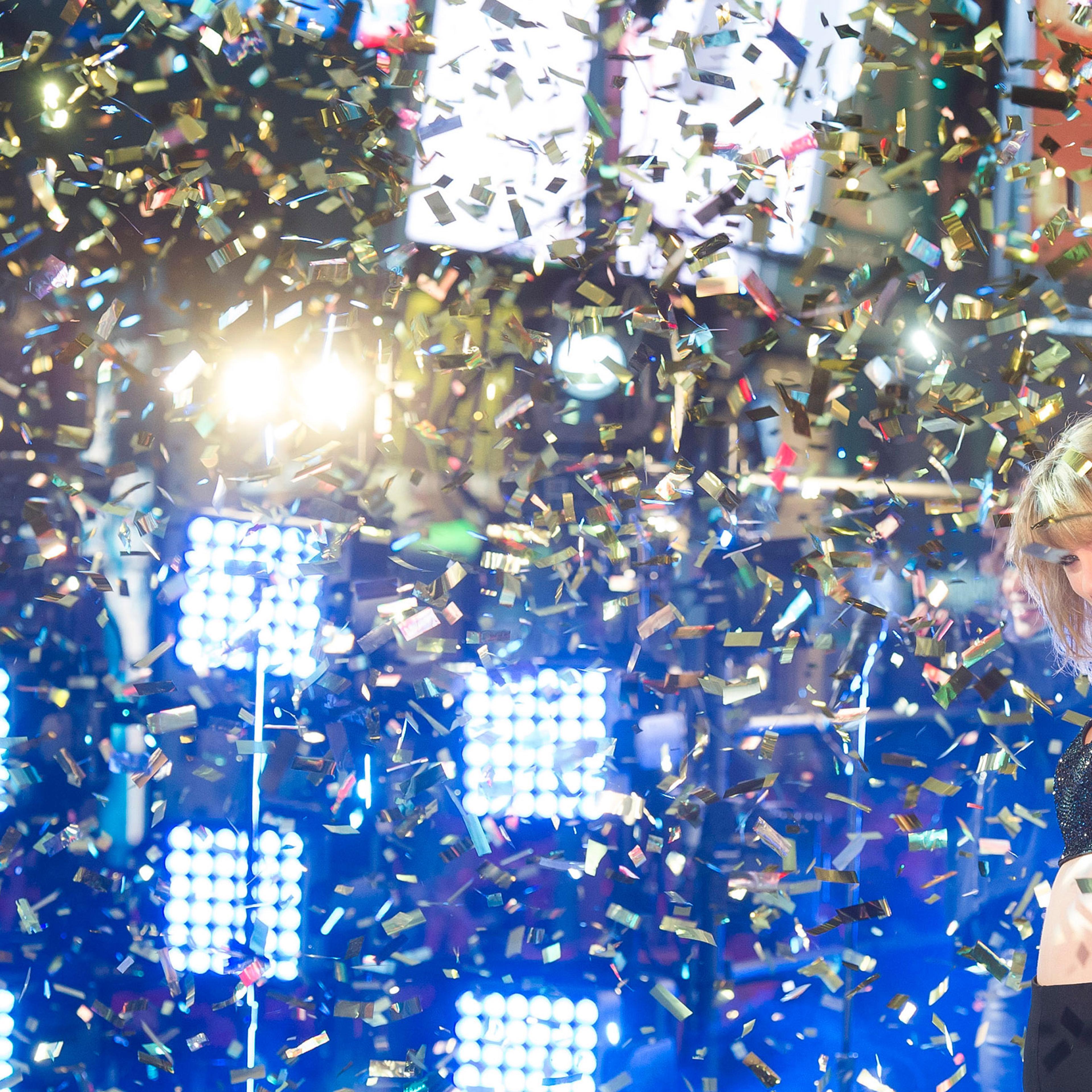 Taylor Swift performs in Times Square on New Year's Eve in New York City on Dec. 31, 2014.
