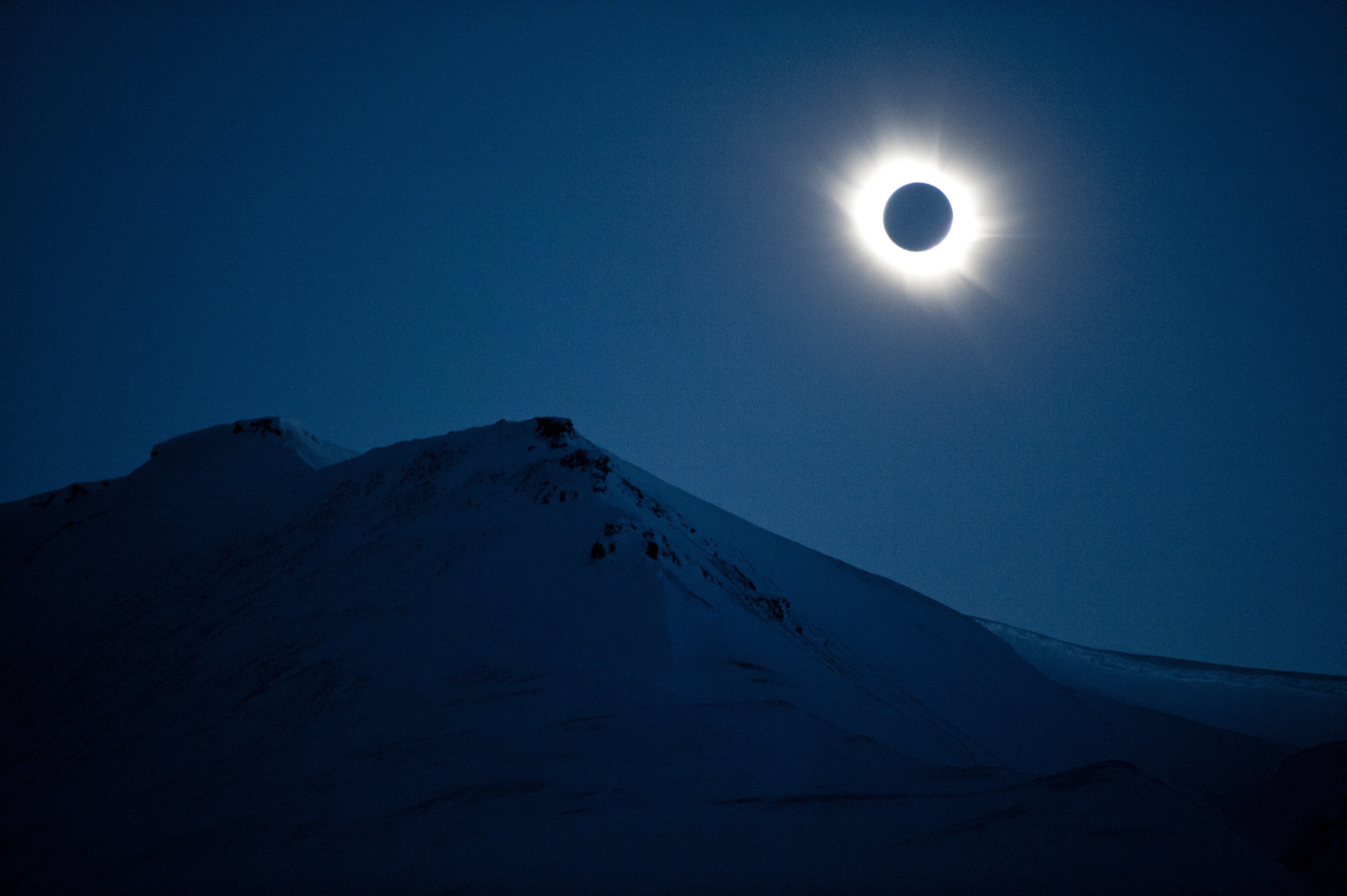 A total solar eclipse can be seen in Svalbard, Longyearbyen, Norway, on March 20, 2015.