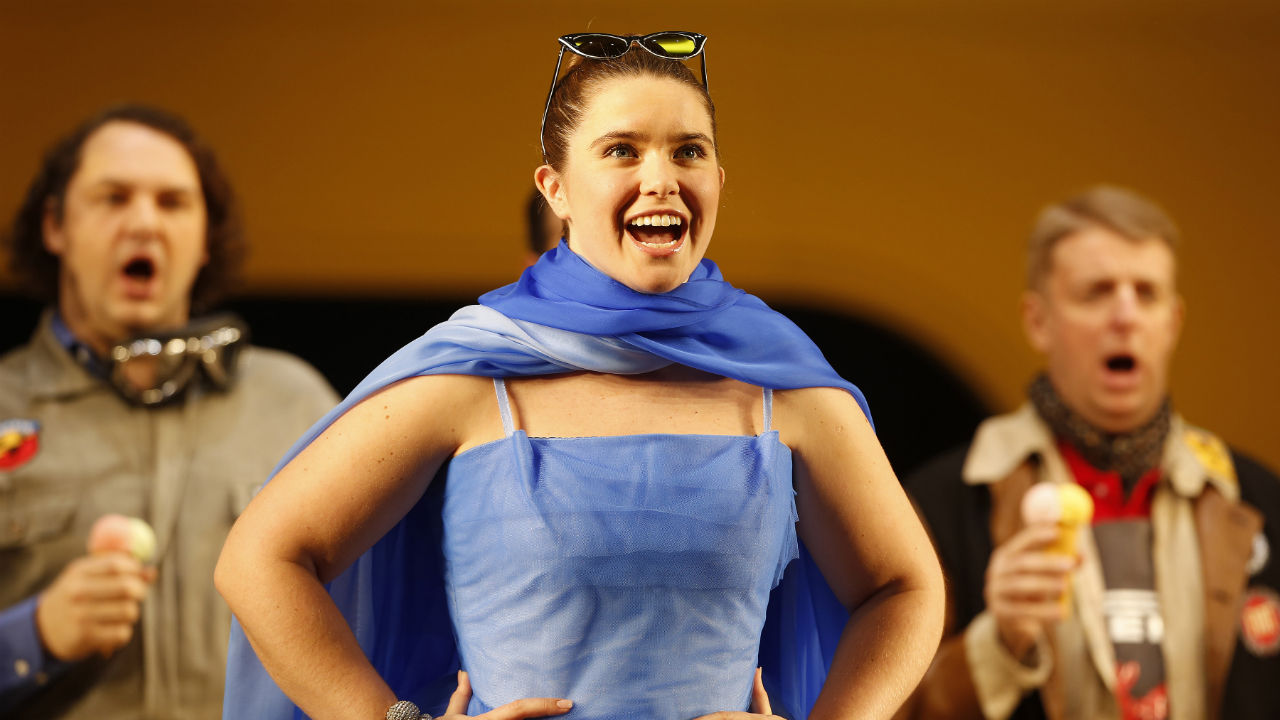 Irish mezzo-sopranoTara Erraught performs as Angelina during the dress rehearsal of the Rossini opera 'La Cenerentola' on Jan. 22, 2013 at the state opera in Vienna.